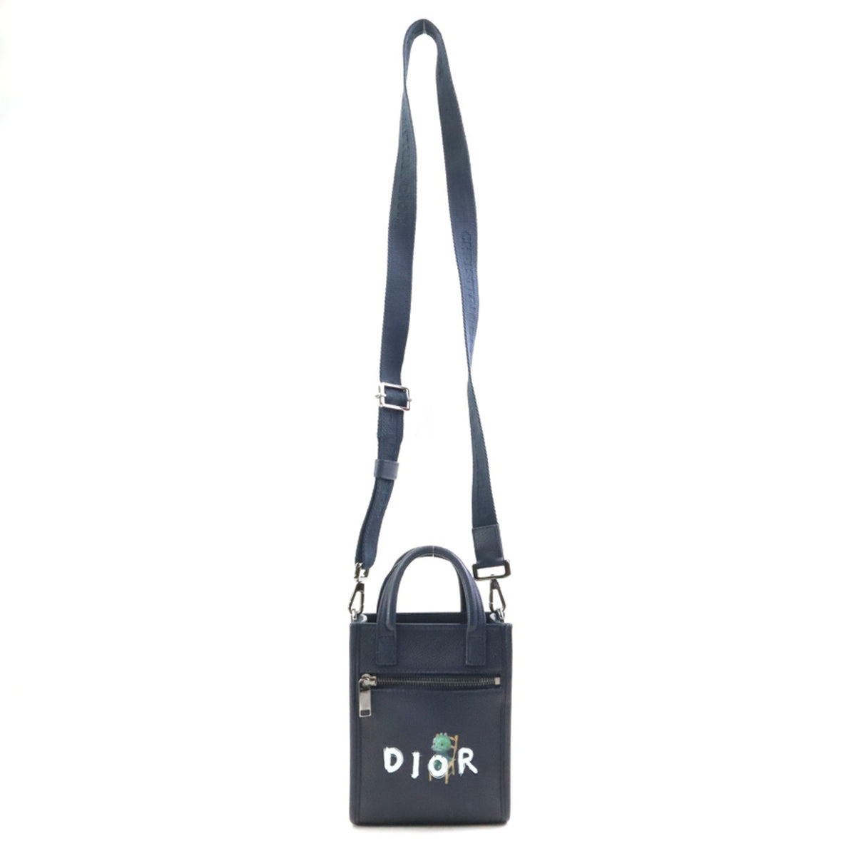 Christian Dior Navy Leather Shoulder Bag (Pre-Owned)