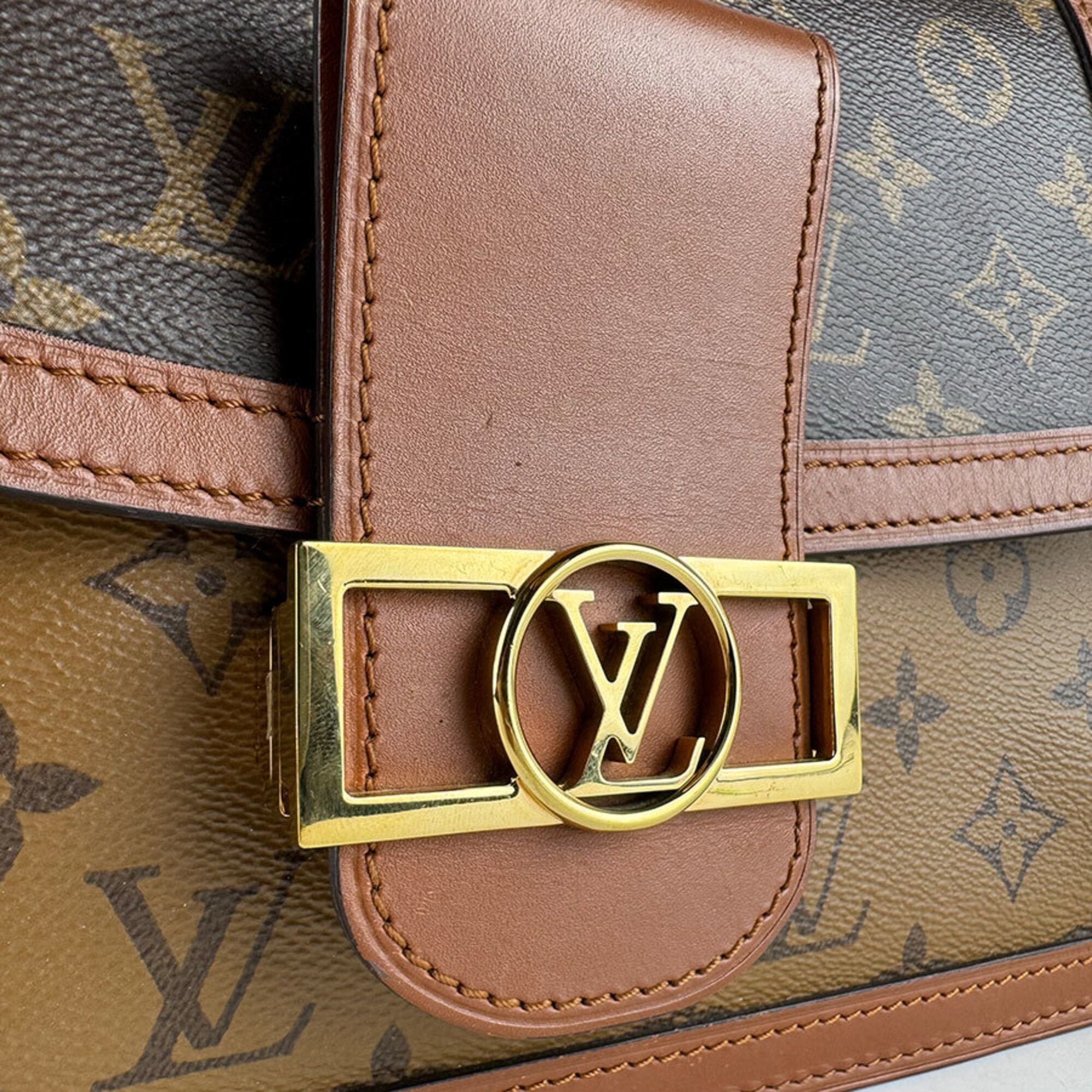 Louis Vuitton Brown Monogram Reverse Monogram Reverse Shoulder Bag (Pre-Owned)