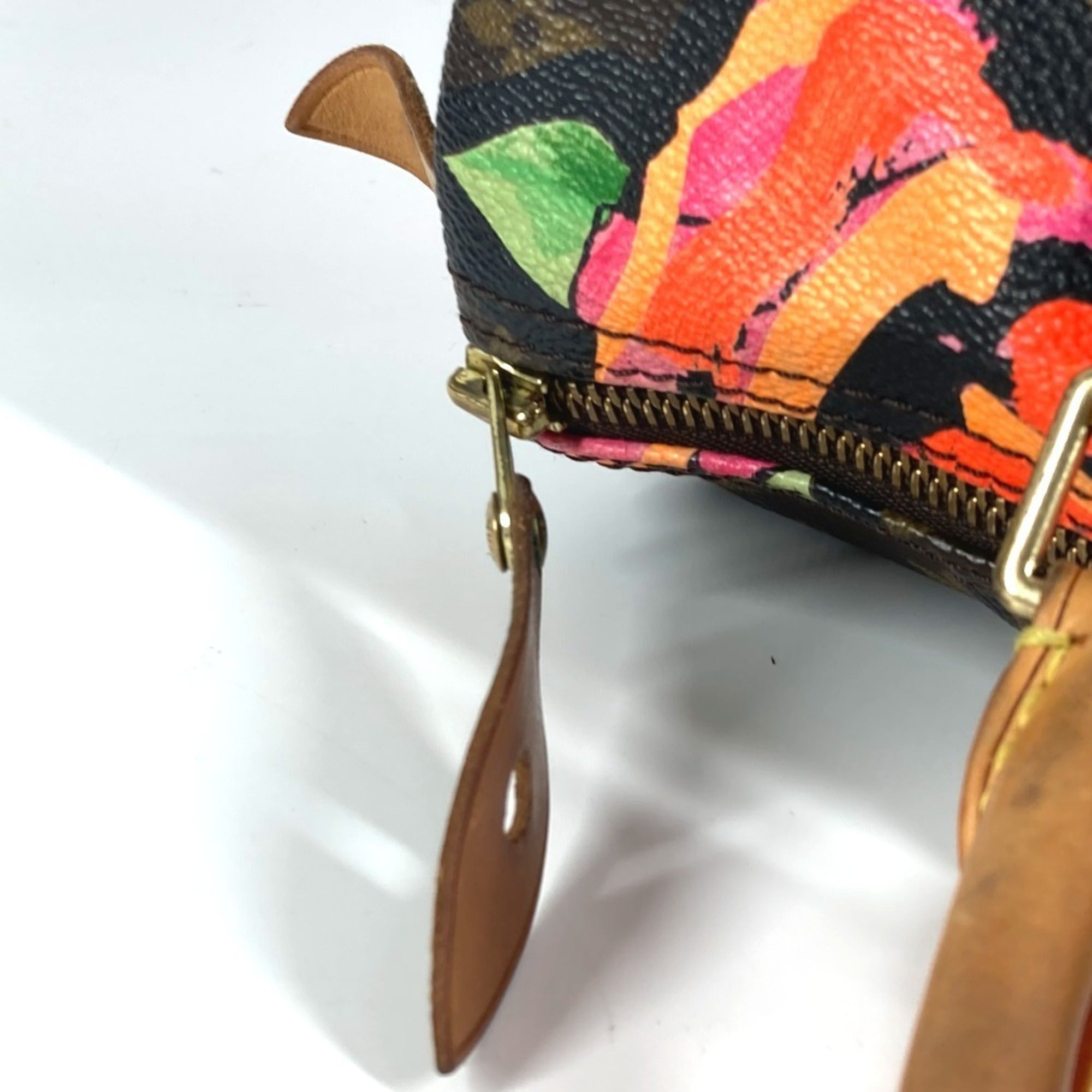 Louis Vuitton Brown Pink Canvas Boston Bag Handbag (Pre-Owned)