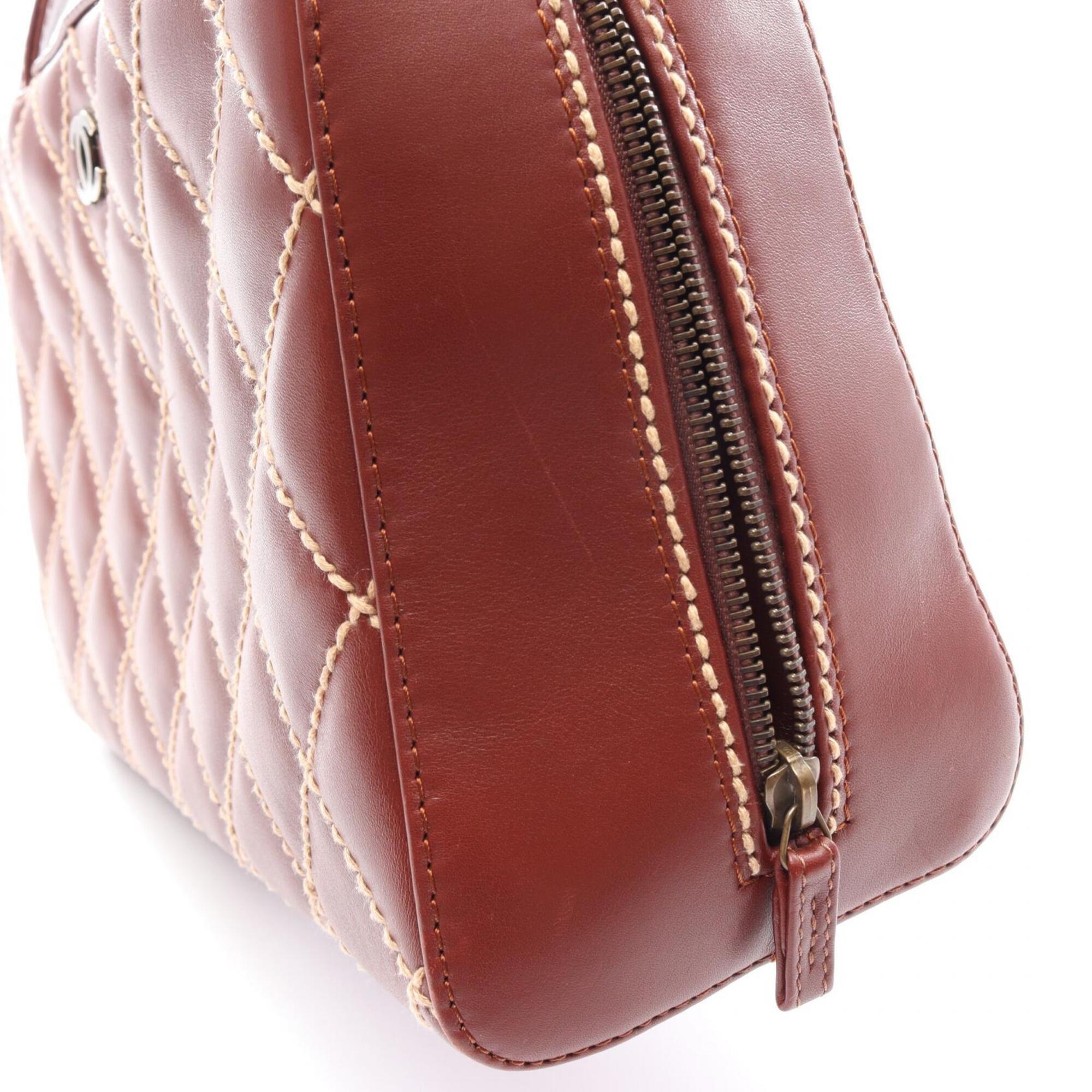 Chanel Brown Leather Handbag (Pre-Owned)
