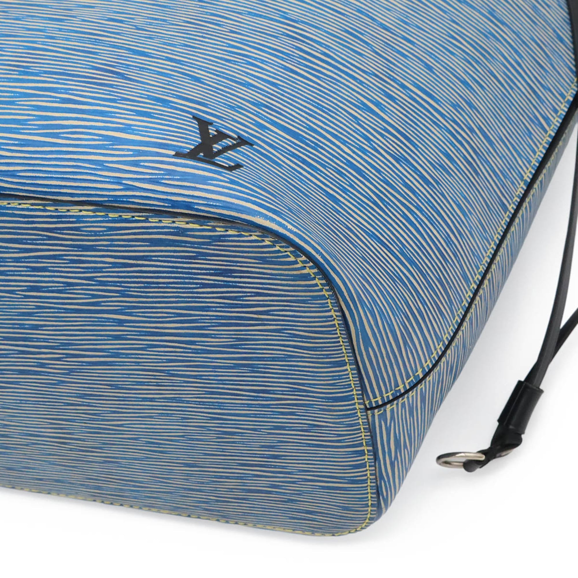 Louis Vuitton Blue Leather Handbag Pouch Shoulder Bag Tote Bag (Pre-Owned)