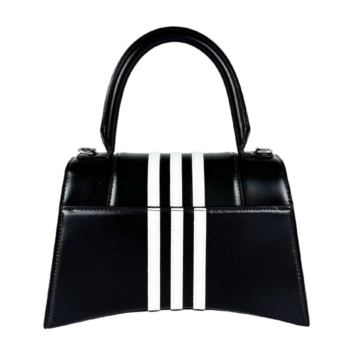 Balenciaga Black White Leather Handbag Shoulder Bag (Pre-Owned)