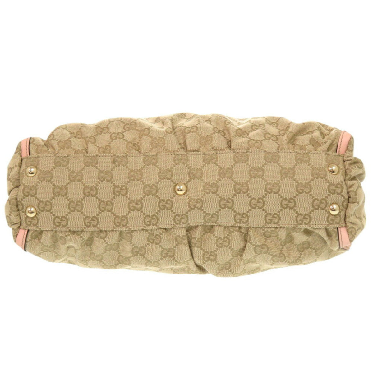 Gucci Beige Pink Gg Canvas Leather Handbag Tote Bag (Pre-Owned)