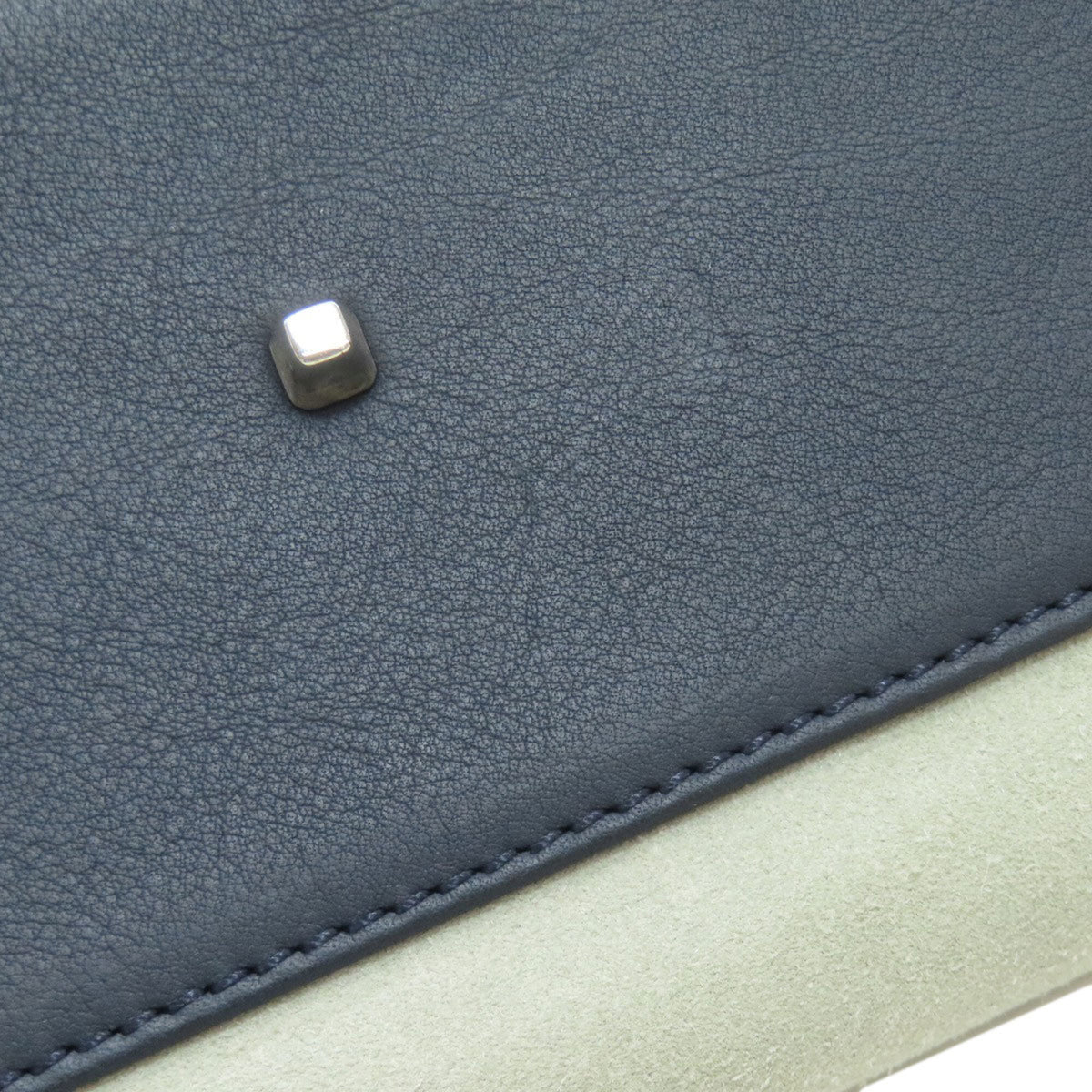 Loewe Navy Leather Suede Tote Bag (Pre-Owned)