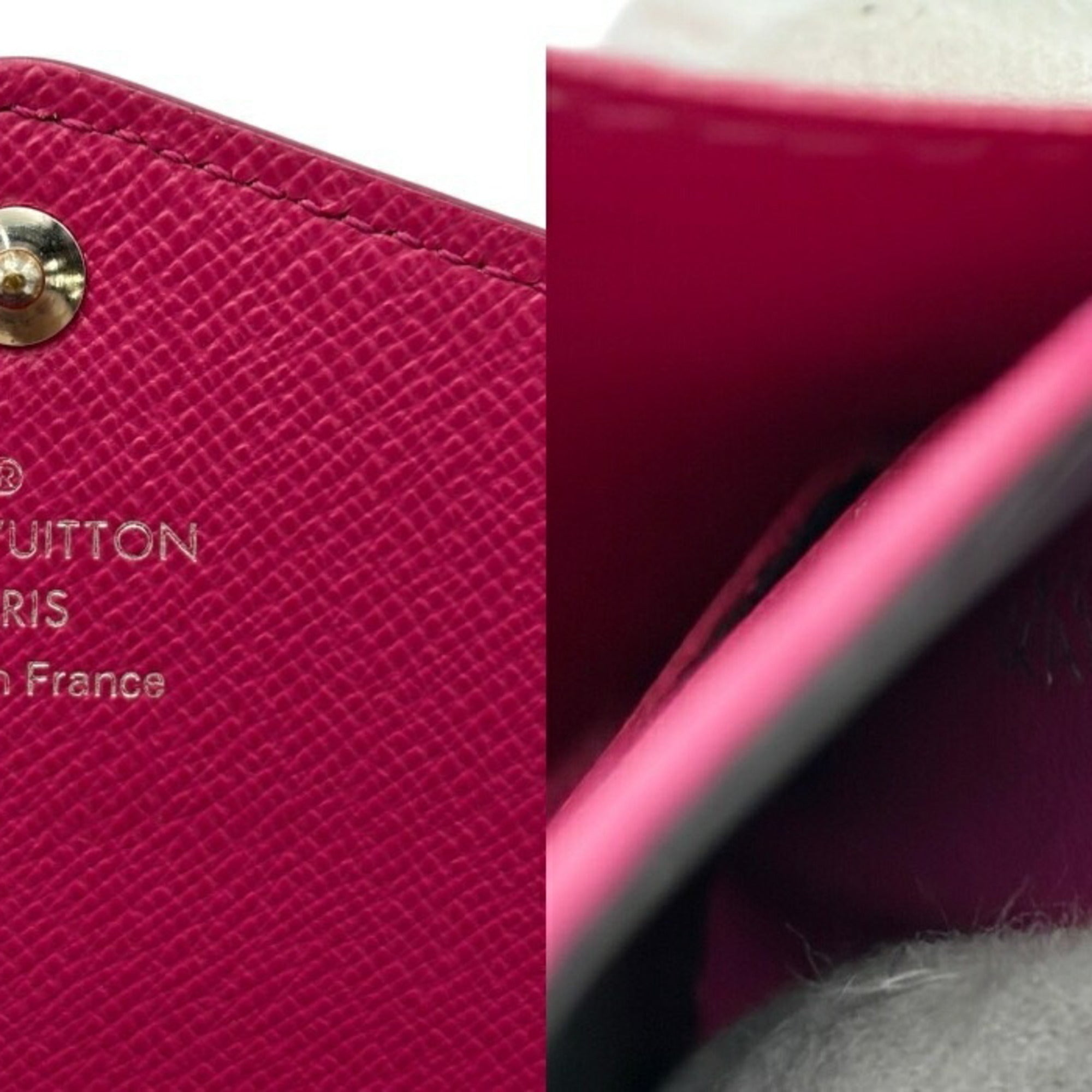 Louis Vuitton Epi Black Pink Leather Long Wallet (Bi-Fold) (Pre-Owned)
