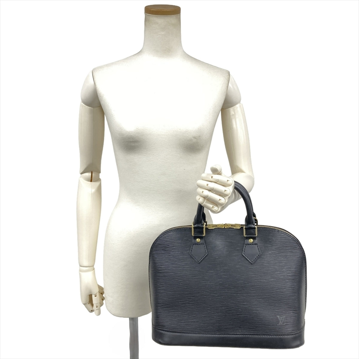 Louis Vuitton Epi Black Noir Epi Leather Handbag (Pre-Owned)