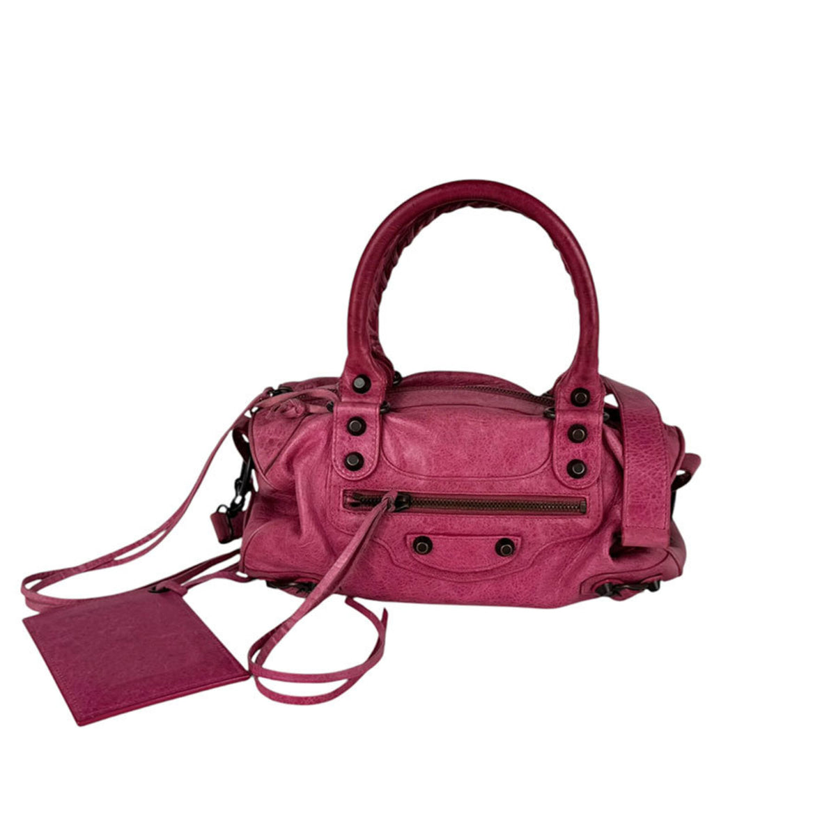 Balenciaga Pink Leather Handbag Shoulder Bag (Pre-Owned)