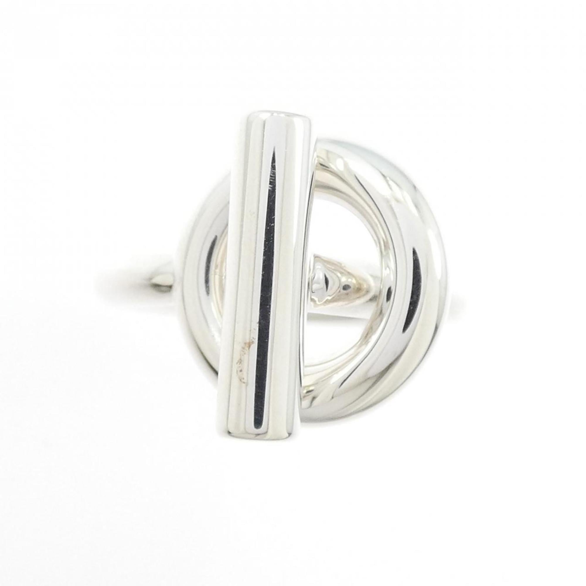 Hermes Silver 925 Band Ring (Pre-Owned)