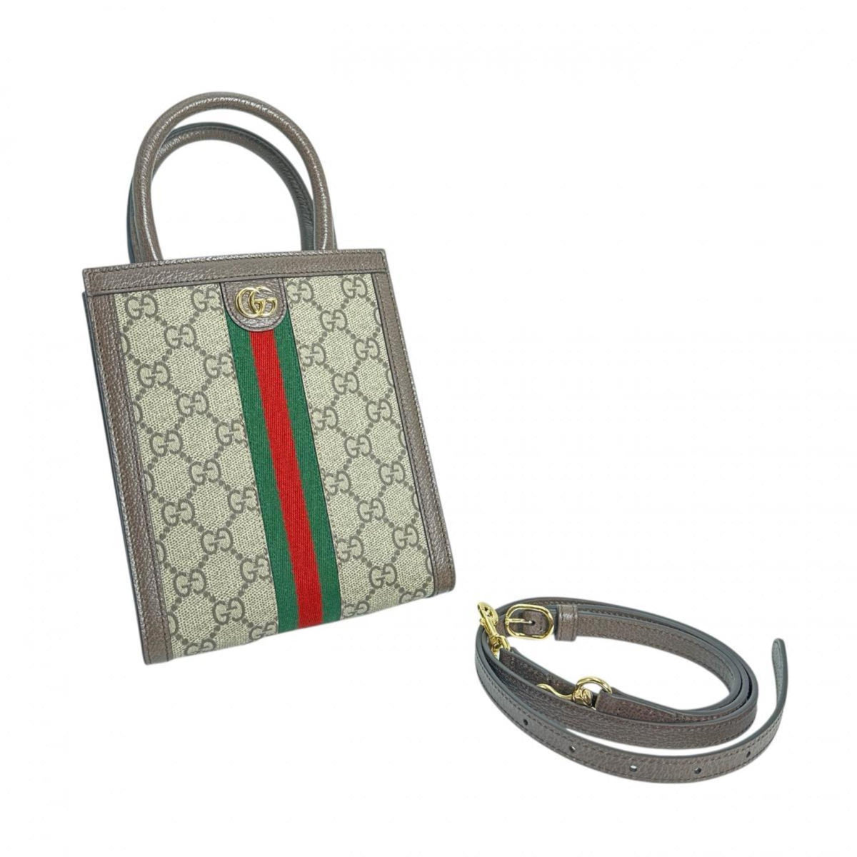Gucci Beige Gg Canvas Shoulder Bag (Pre-Owned)