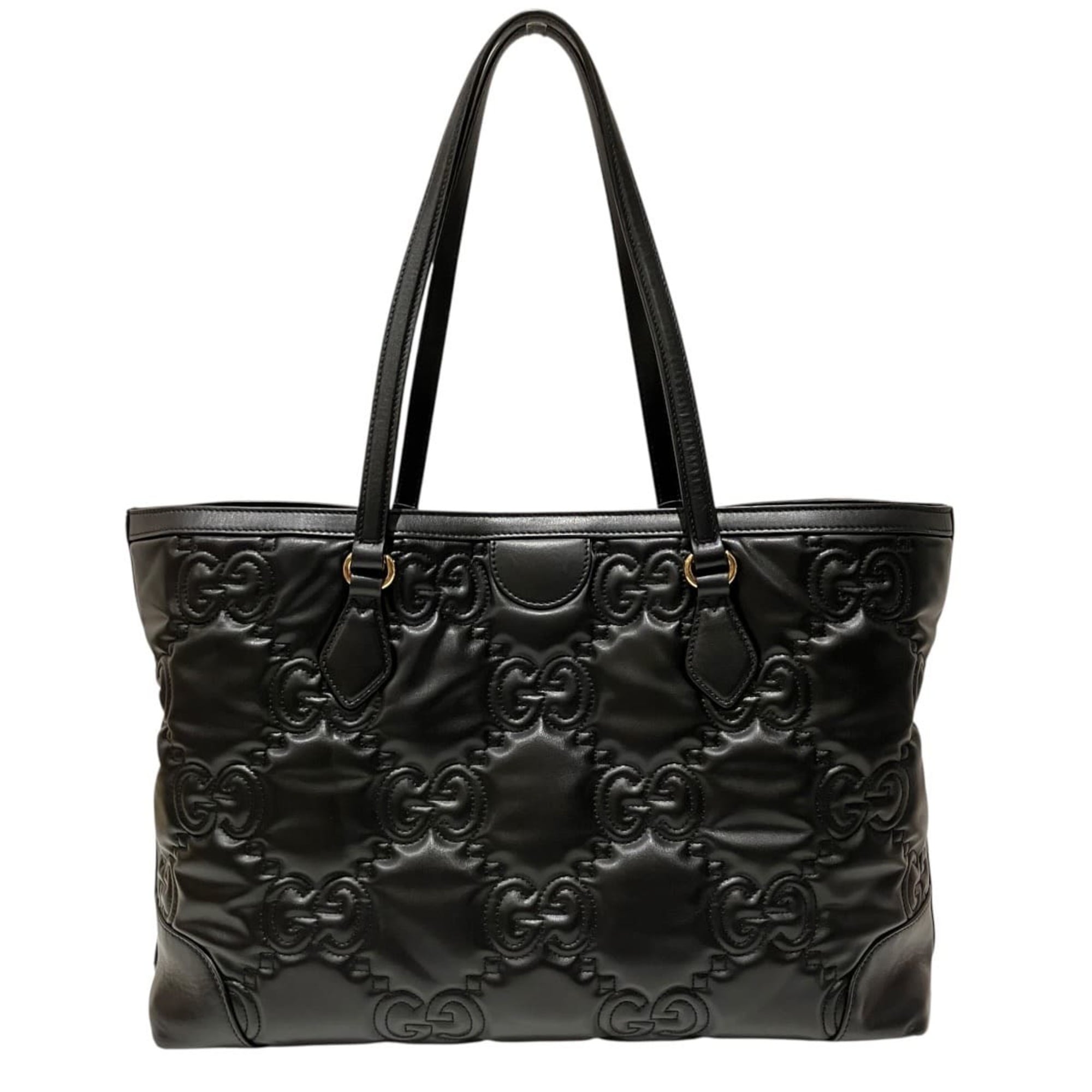 Gucci Black Leather Tote Bag (Pre-Owned)