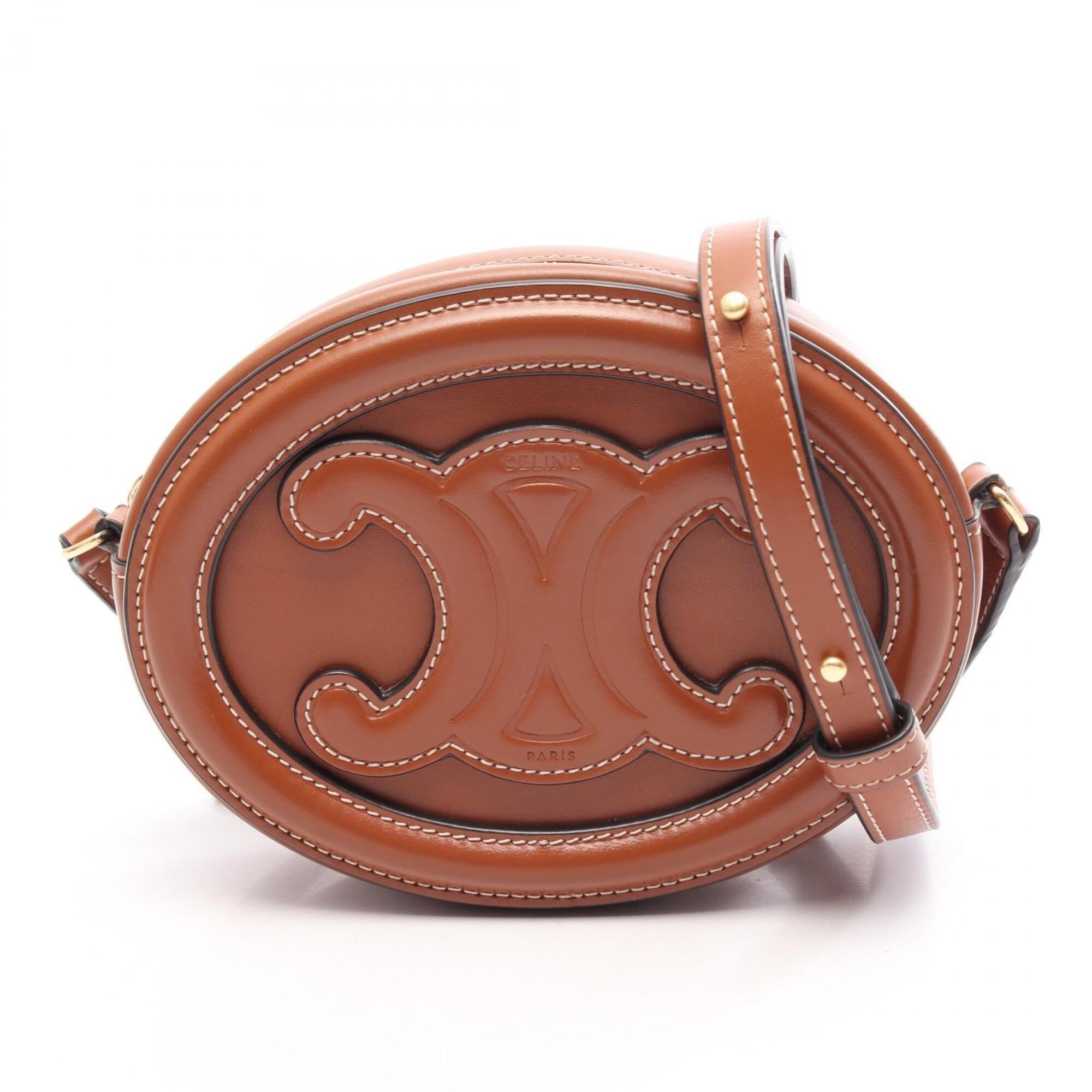 Celine Brown Leather Shoulder Bag (Pre-Owned)