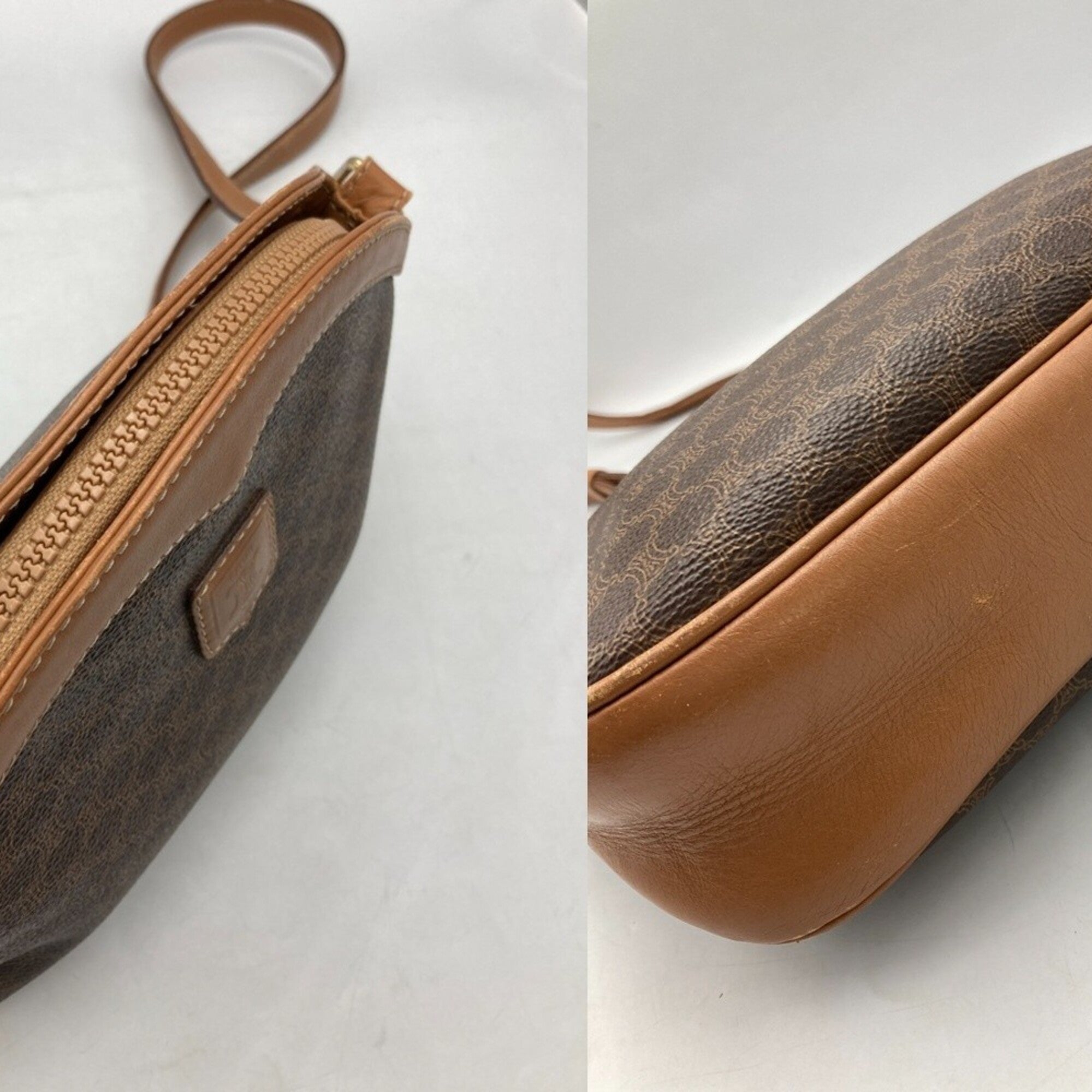 Celine Macadam Brown Pvc Leather Shoulder Bag (Pre-Owned)