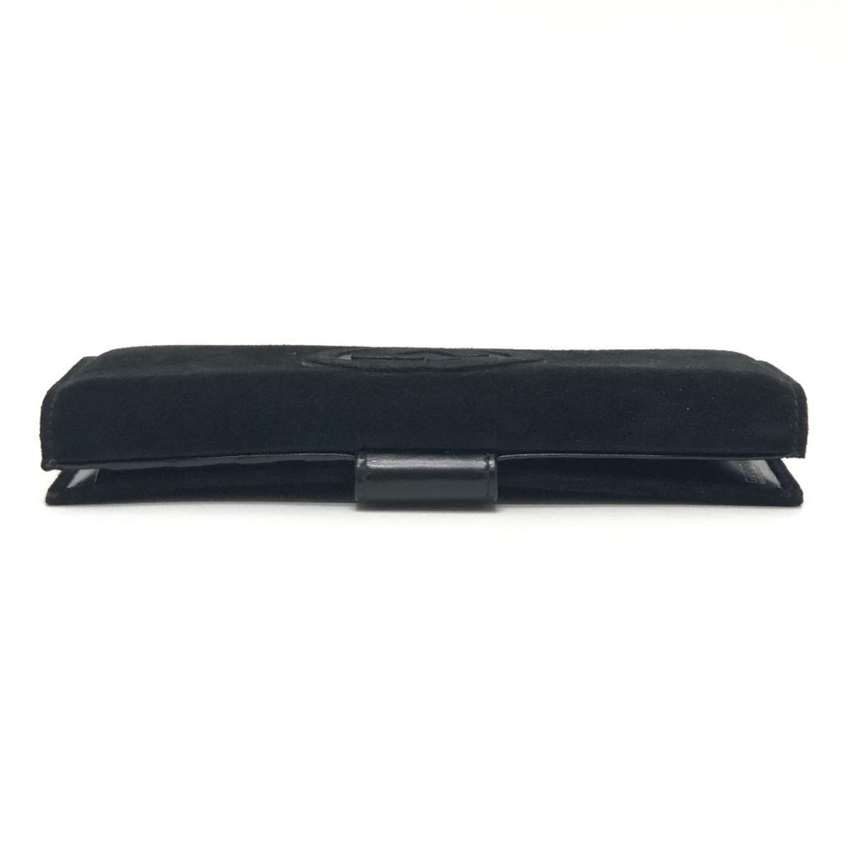 Gucci Black Suede Leather Long Wallet (Bi-Fold) (Pre-Owned)