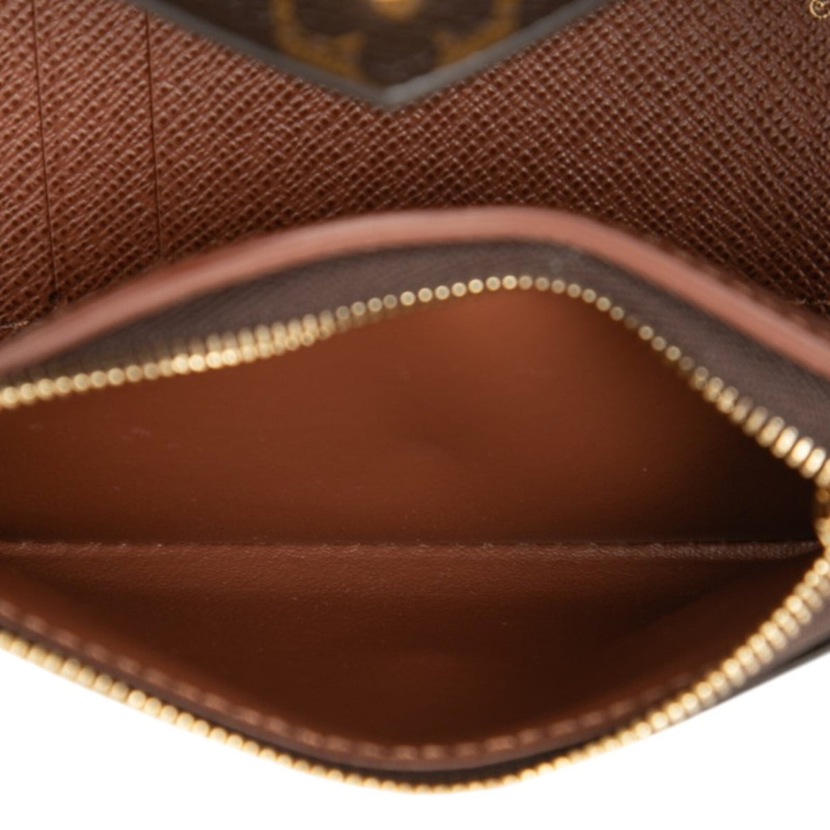 Louis Vuitton Brown Pvc Leather Wallet (Tri-Fold) (Pre-Owned)