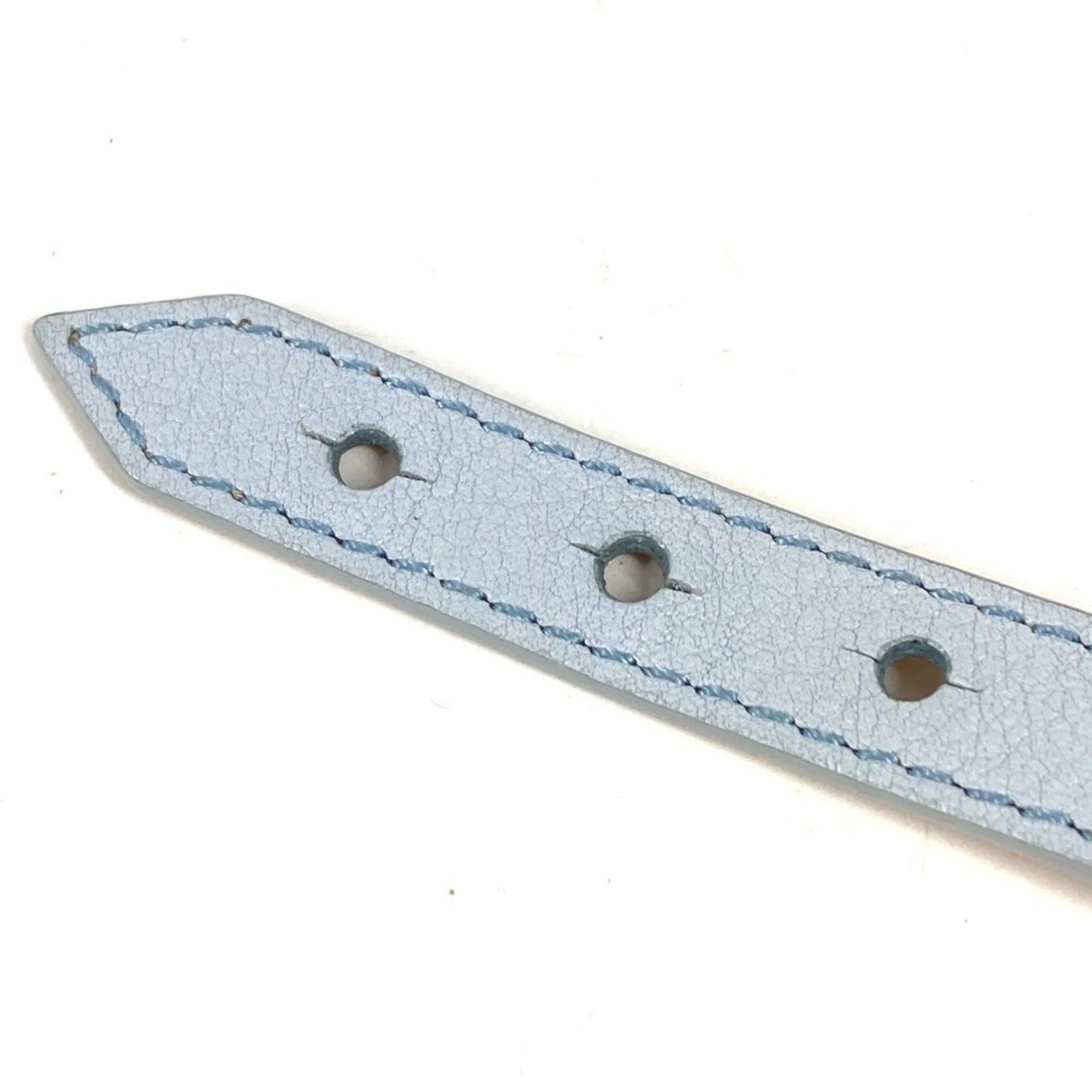 Louis Vuitton Light Blue Leather Charm Bracelet (Pre-Owned)