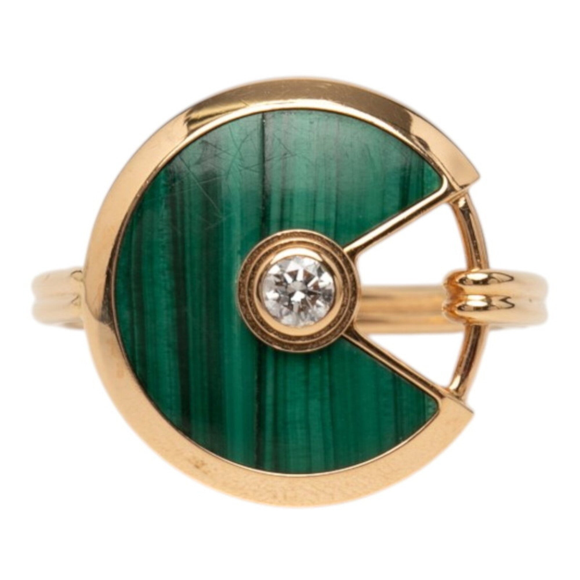 Cartier Gold Green Yellow Gold (18K) Band Ring (Pre-Owned)