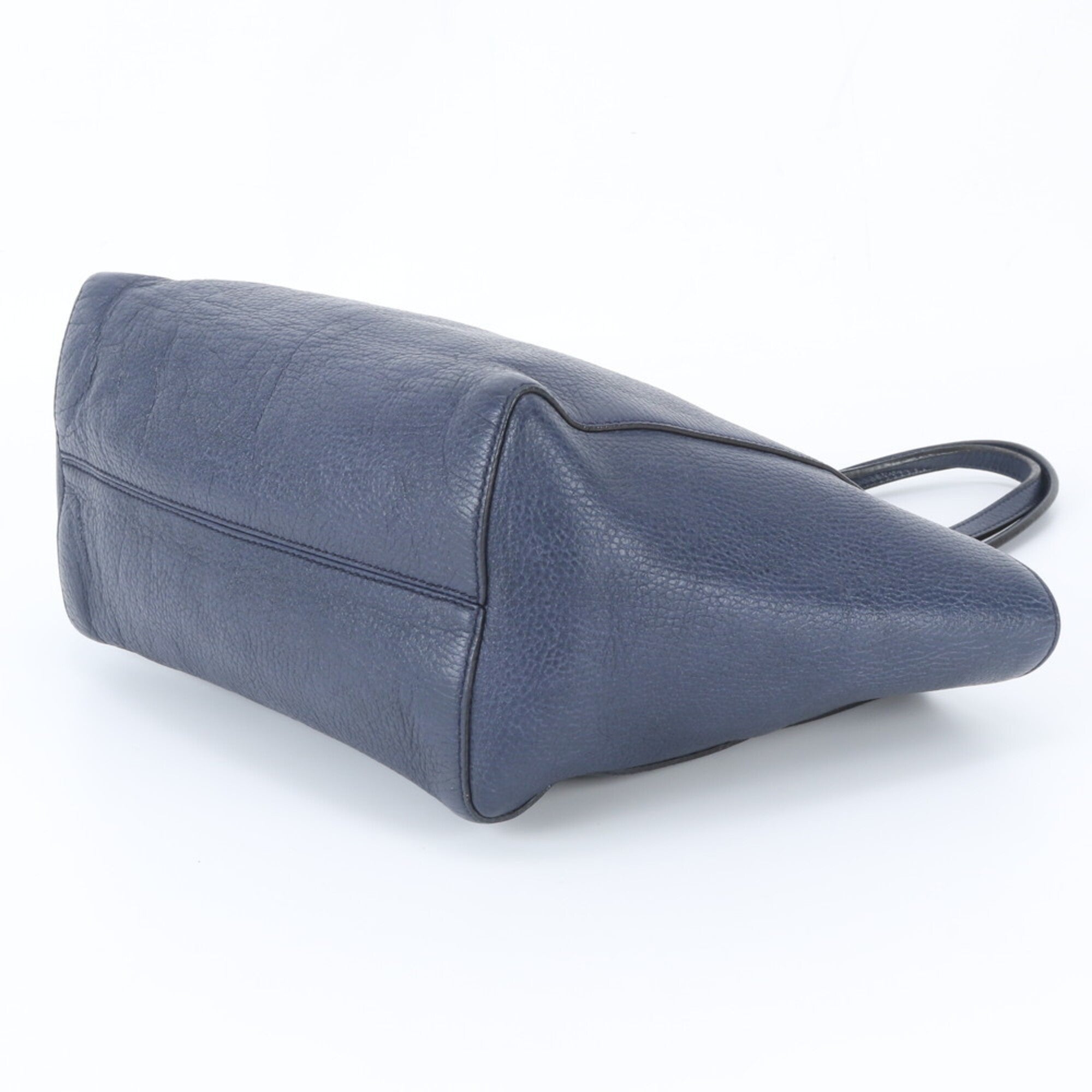 Gucci Gucci Swing Navy Leather Handbag Tote Bag (Pre-Owned)