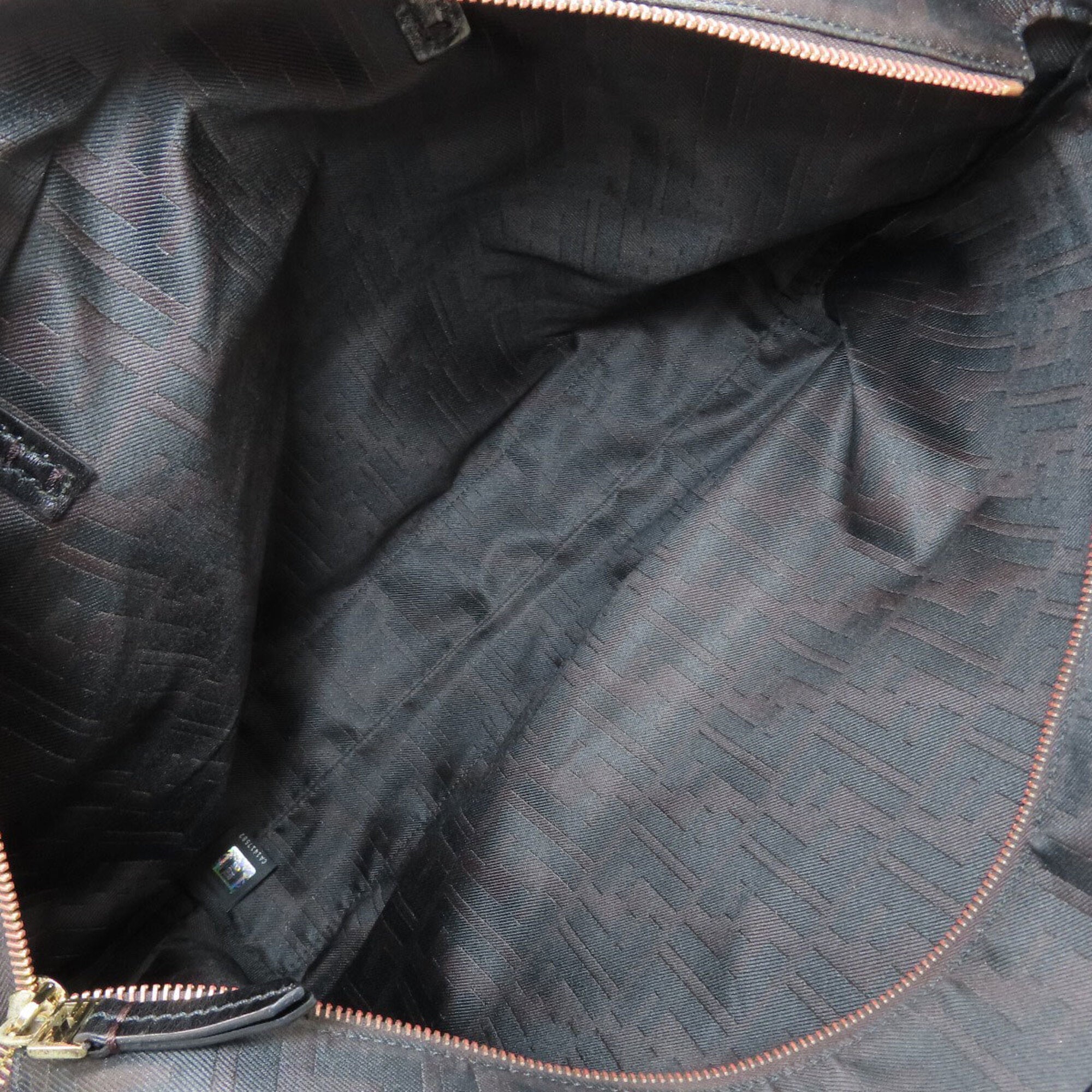 Fendi Zucca Black Brown Nylon Tote Bag (Pre-Owned)