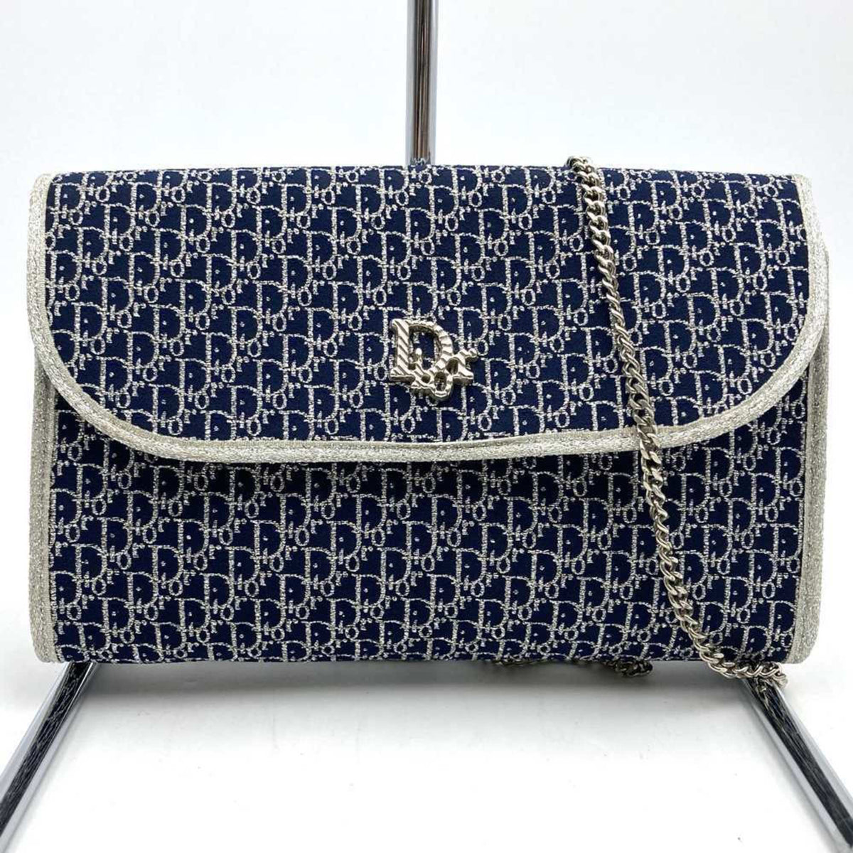 Christian Dior Navy Canvas Shoulder Bag (Pre-Owned)