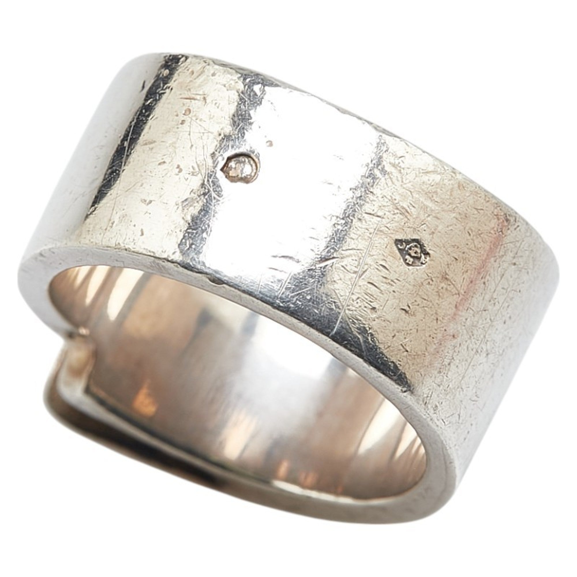 Hermes Silver 925 Band Ring (Pre-Owned)