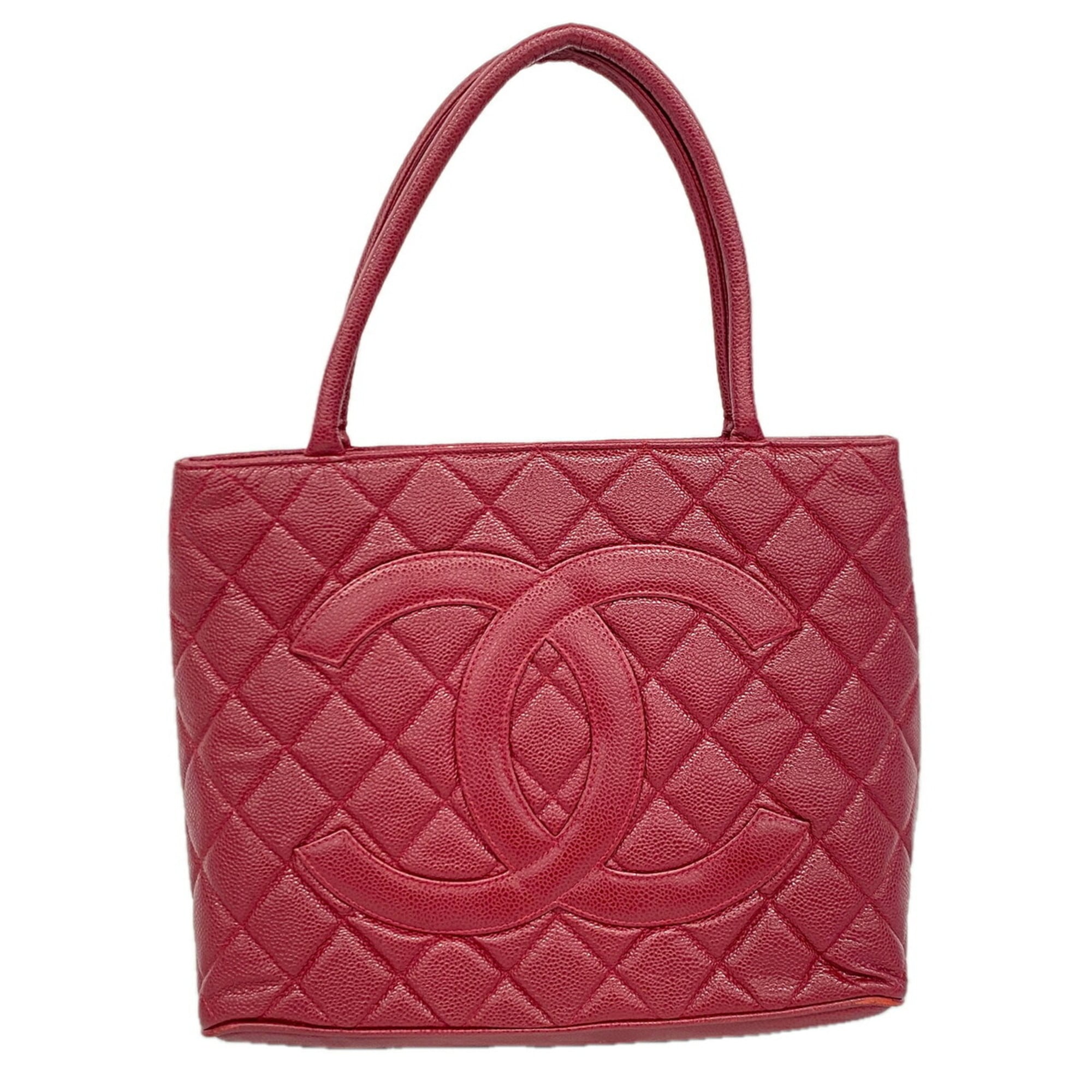 Chanel Bordeaux Grained Calfskin Tote Bag (Pre-Owned)