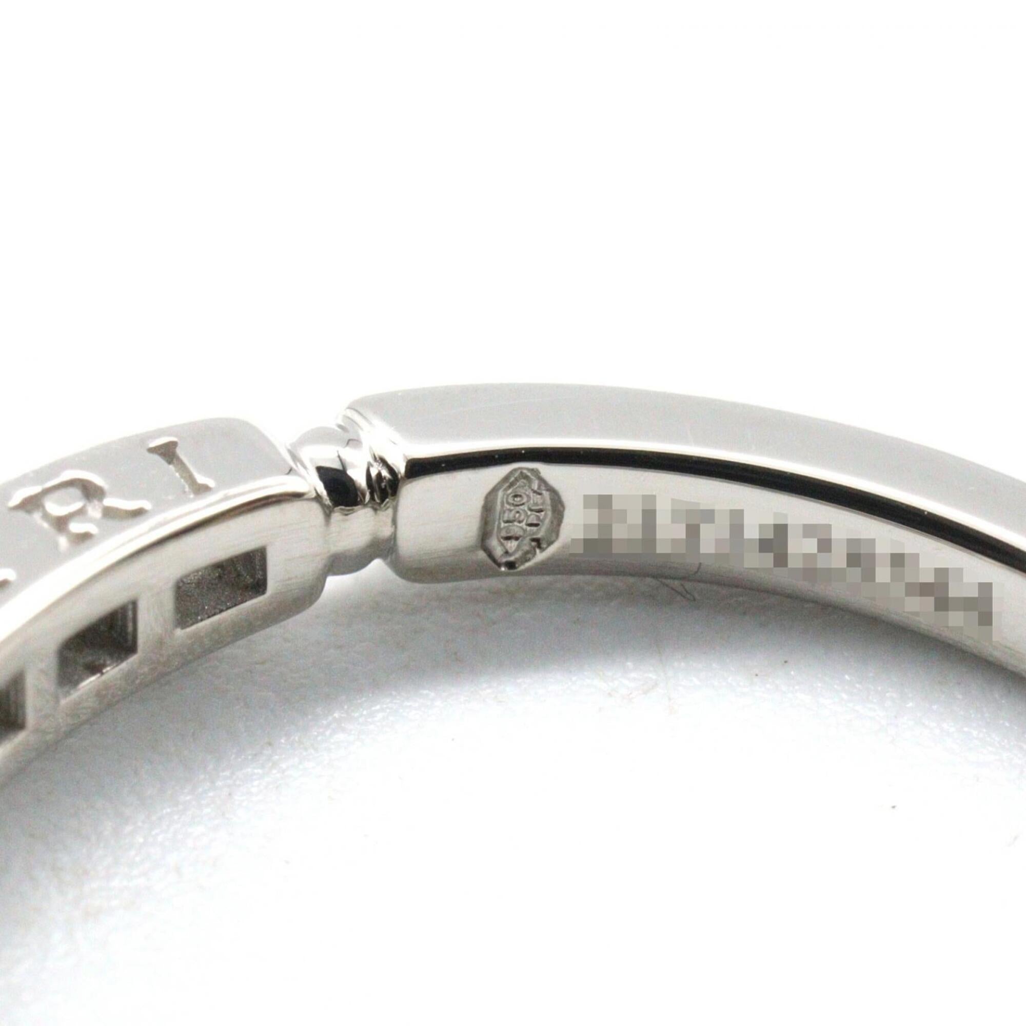 Bvlgari Silver Clear Platinum 950 Band Ring (Pre-Owned)