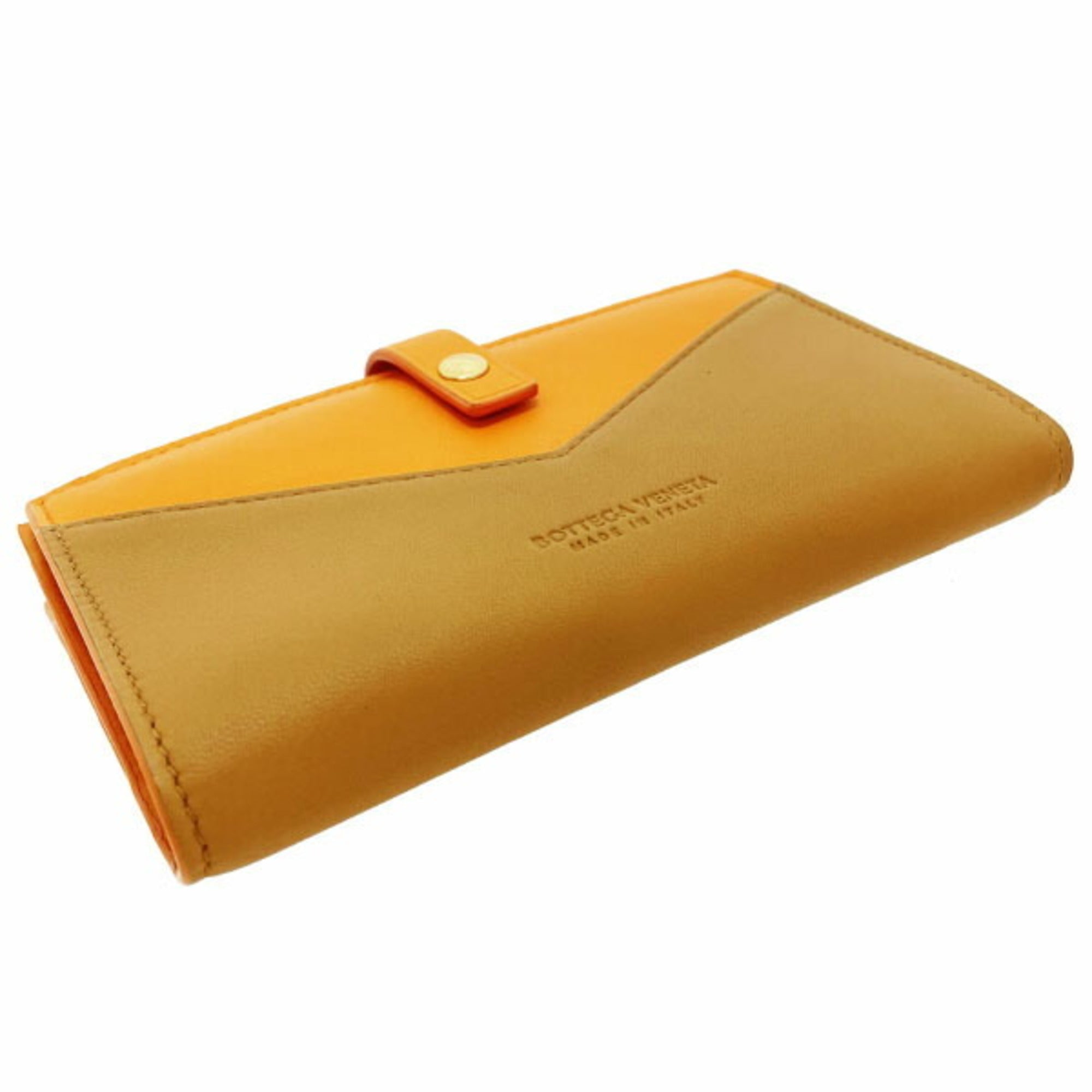 Bottega Veneta Light Brown Orange Leather Wallet (Bi-Fold) (Pre-Owned)
