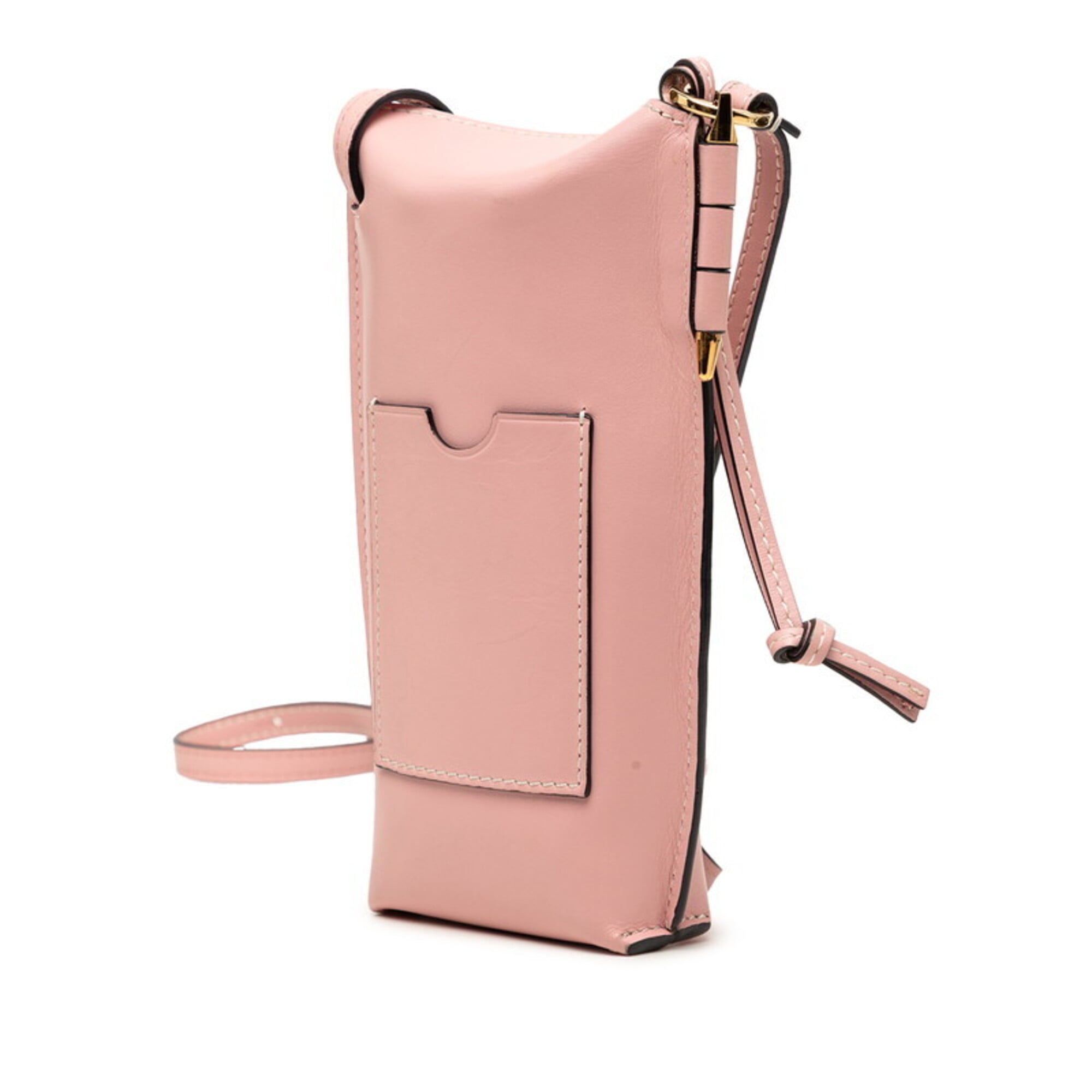 Loewe Pink Leather Handbag Pochette Pouch (Pre-Owned)