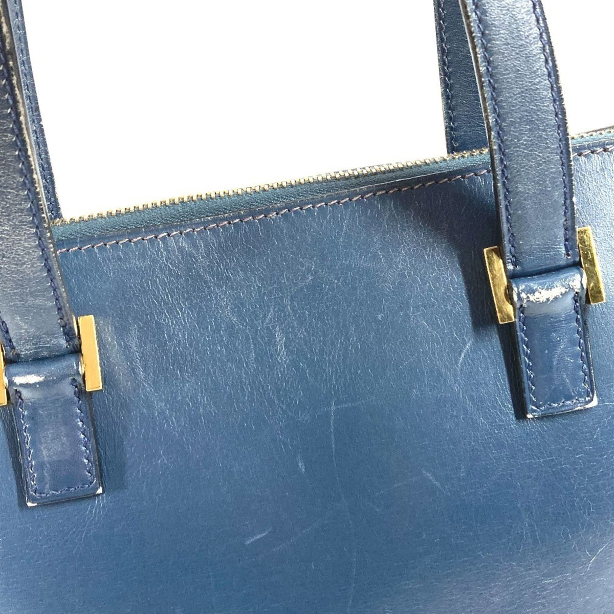 Hermes Escapada Navy Leather Briefcase (Pre-Owned)