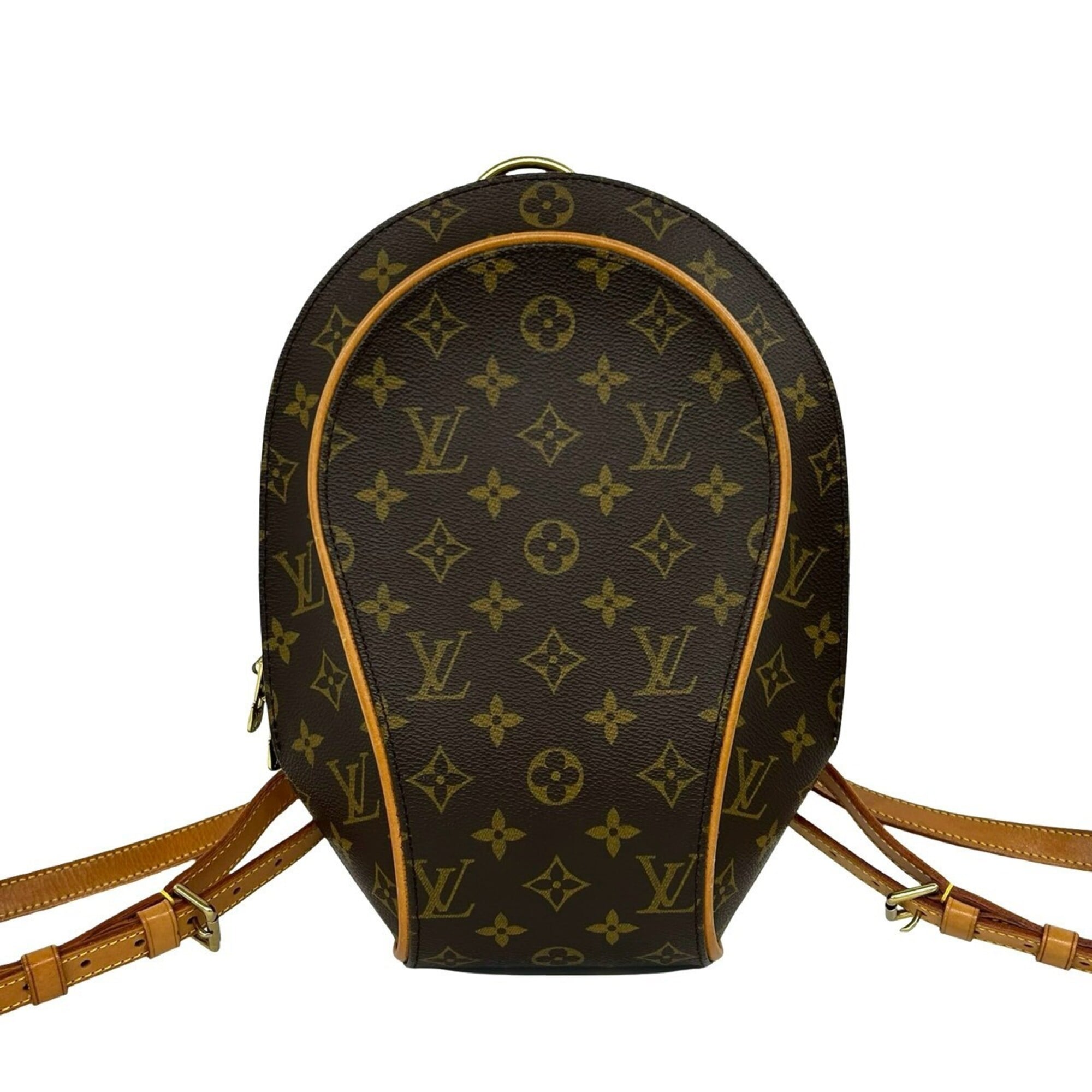 Louis Vuitton Brown Leather Pvc Backpack (Pre-Owned)