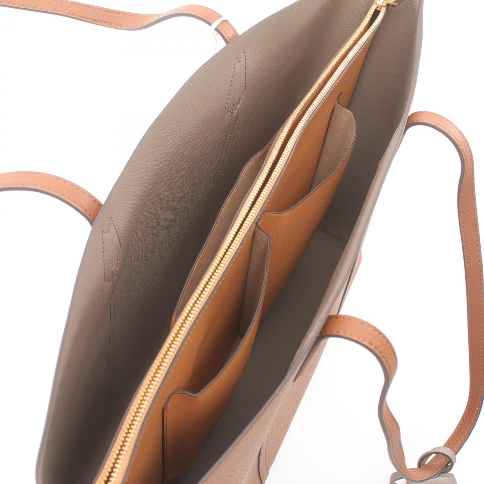 Tory Burch Brown Leather Tote Bag