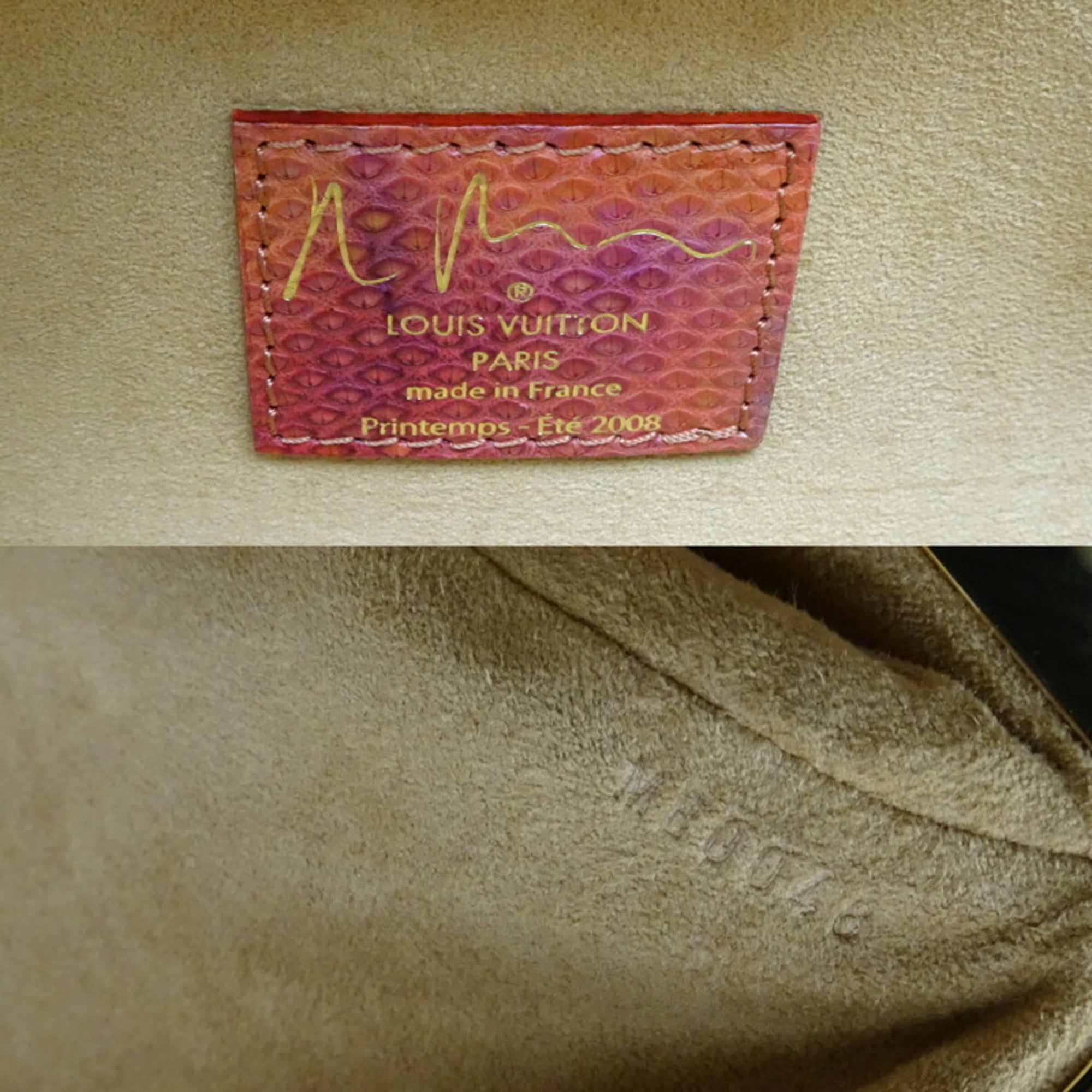 Louis Vuitton Monogram Watercolor Brown Marron Monogram Red Color Monogram Handbag (Pre-Owned)