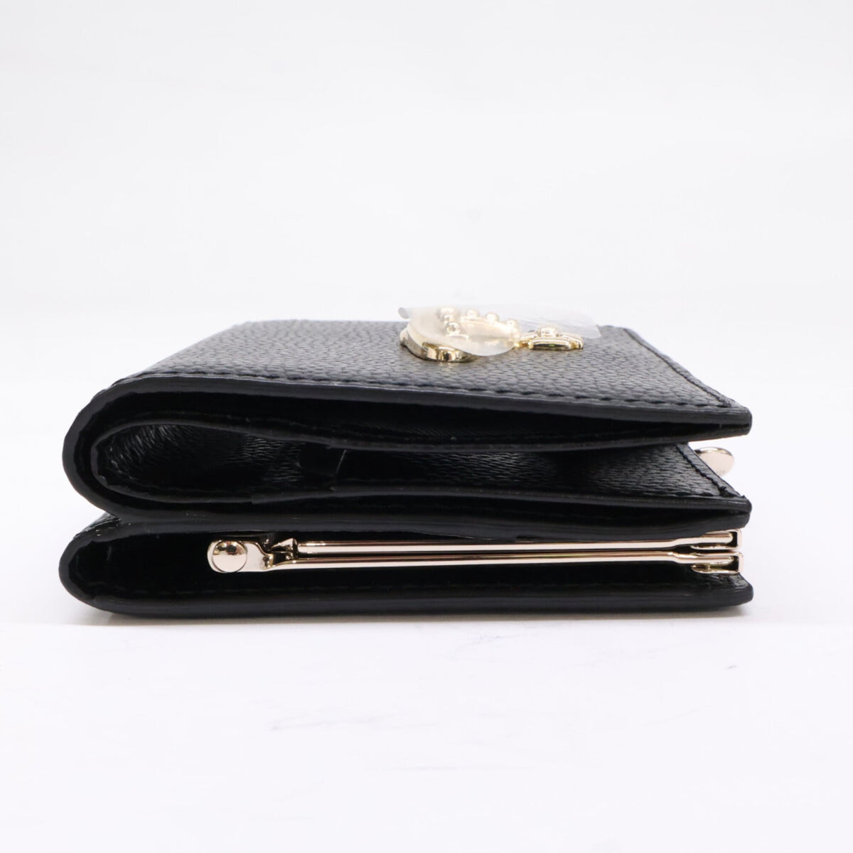 Vivienne Westwood Black Leather Wallet (Bi-Fold) (Pre-Owned)