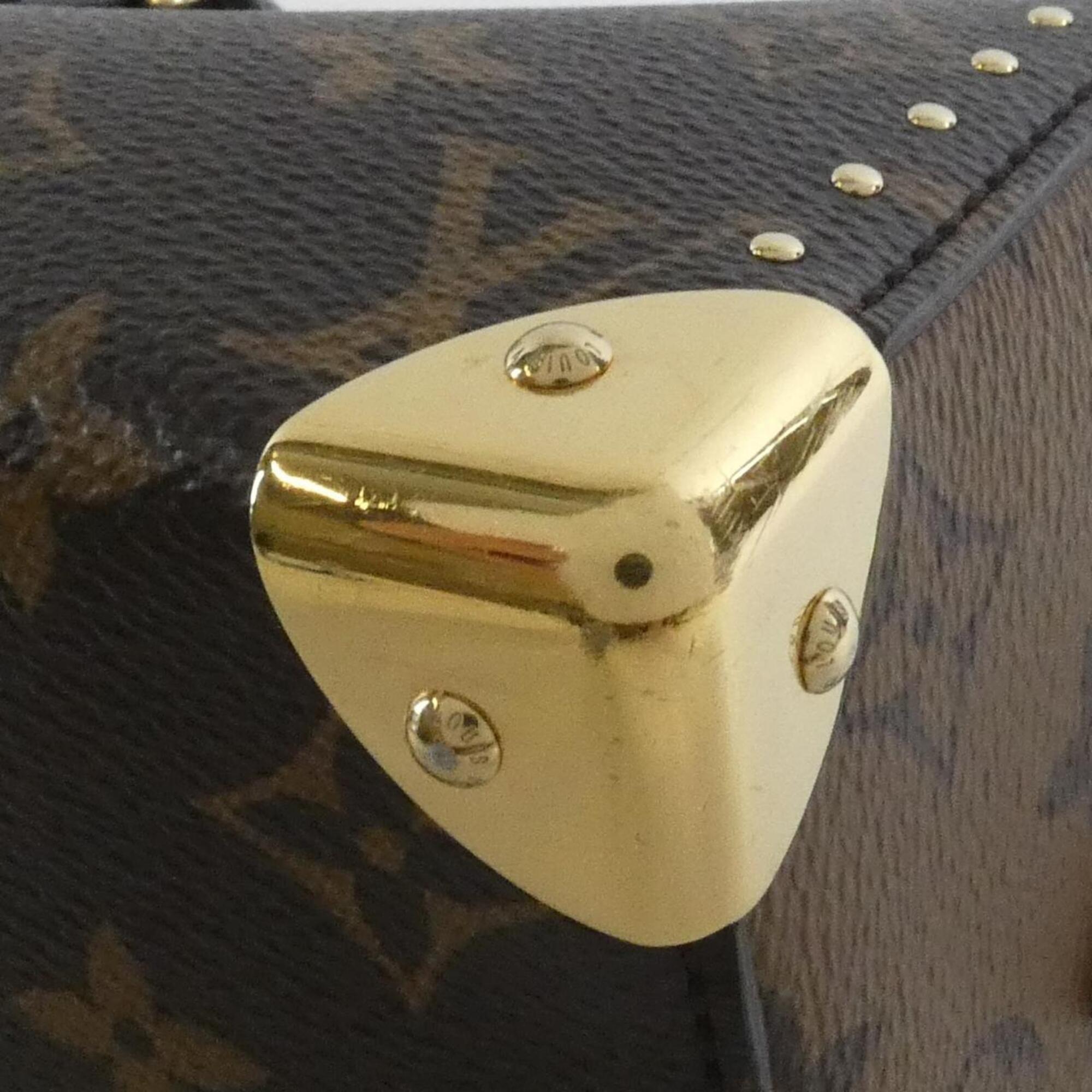 Louis Vuitton Marron Coated Canvas Boston Bag (Pre-Owned)