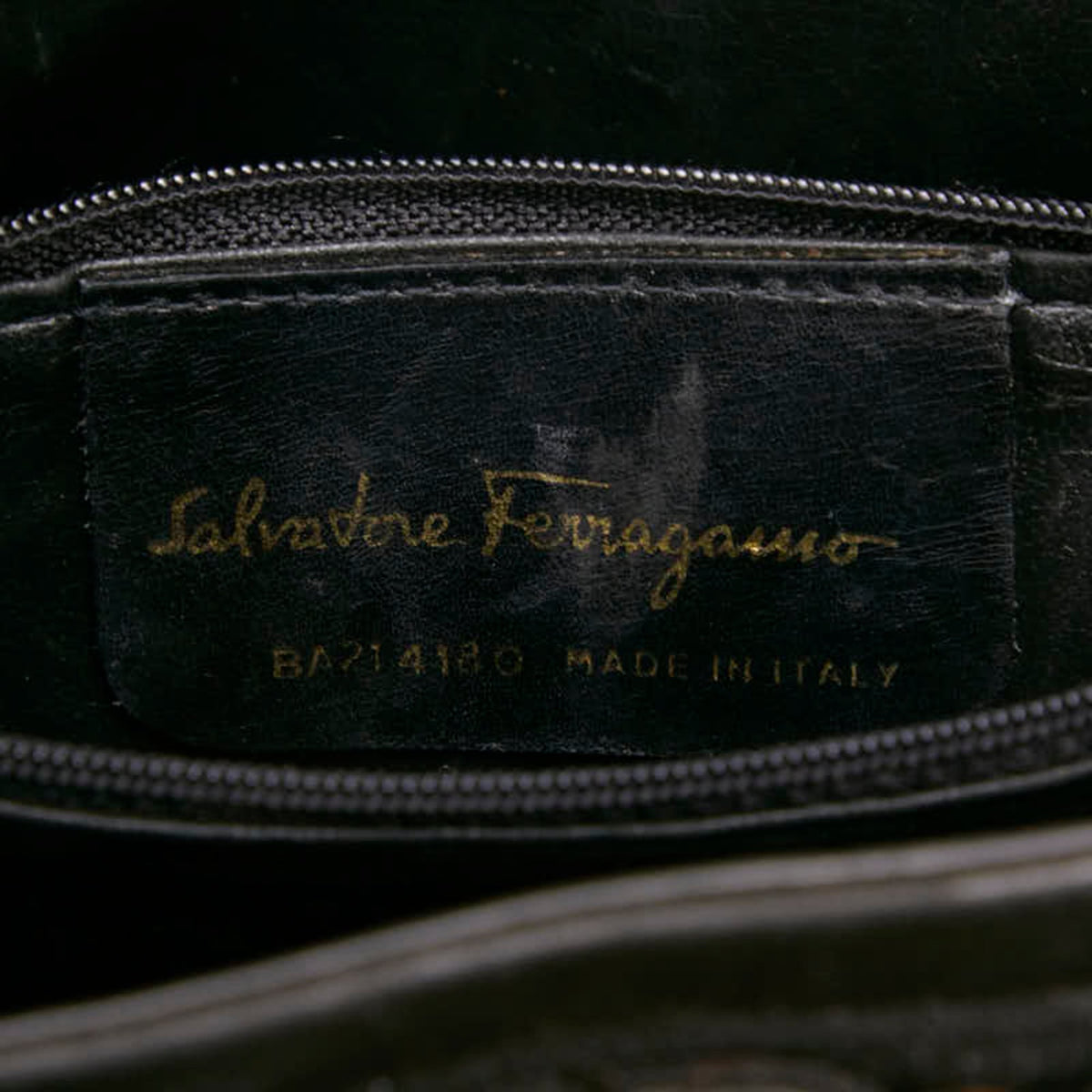 Salvatore Ferragamo Black Suede Leather Handbag (Pre-Owned)