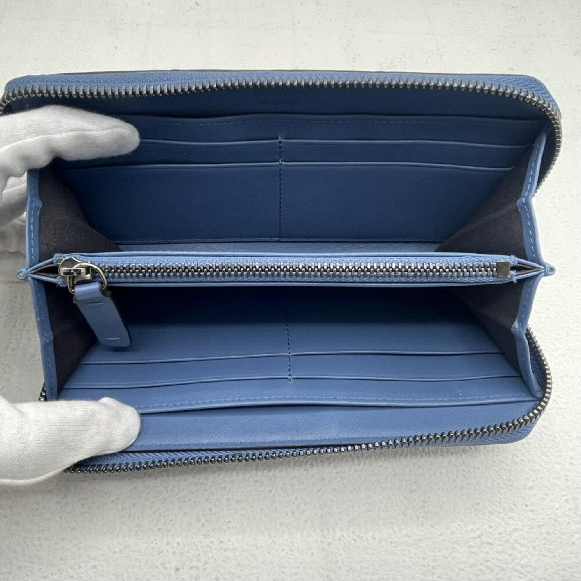 Jimmy Choo Blue Long Wallet (Bi-Fold) (Pre-Owned)