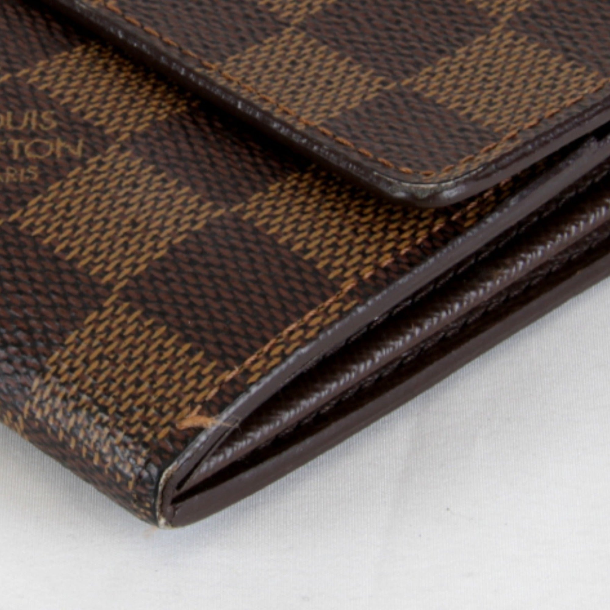 Louis Vuitton Brown Damier Canvas Long Wallet (Bi-Fold) (Pre-Owned)