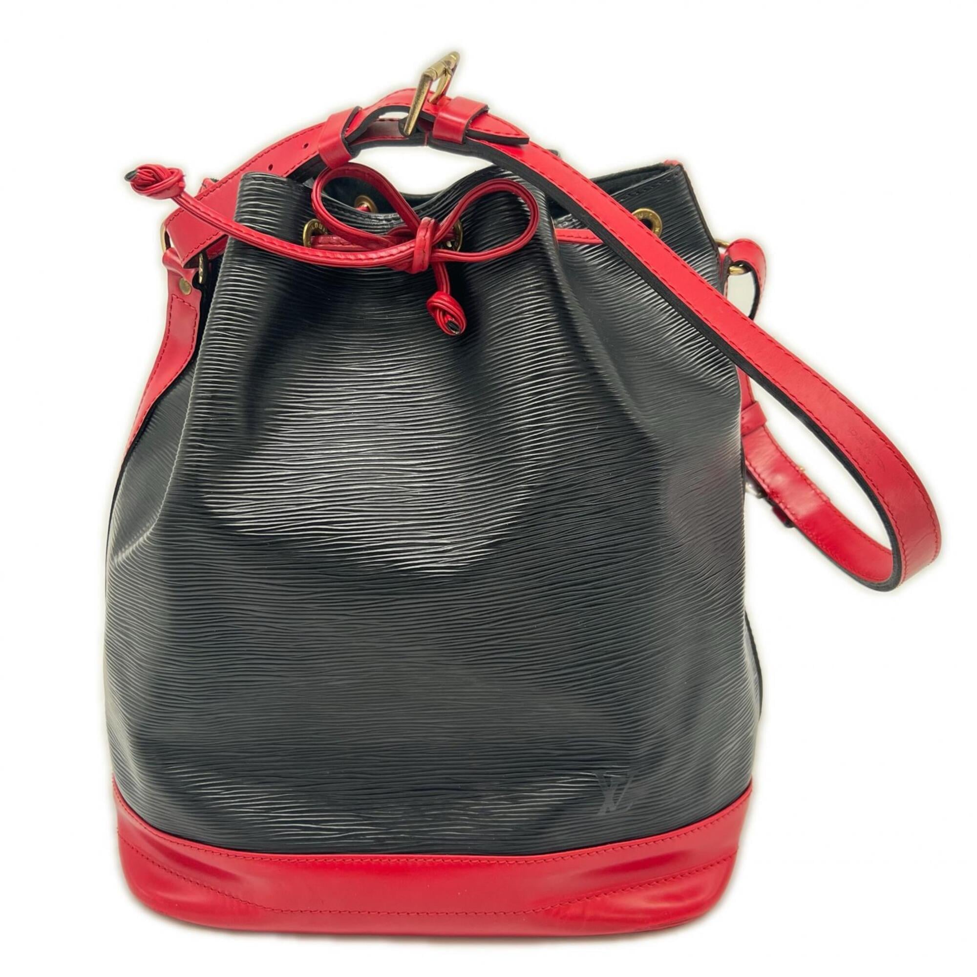 Louis Vuitton Black Castilian Red Noir Leather Shoulder Bag (Pre-Owned)