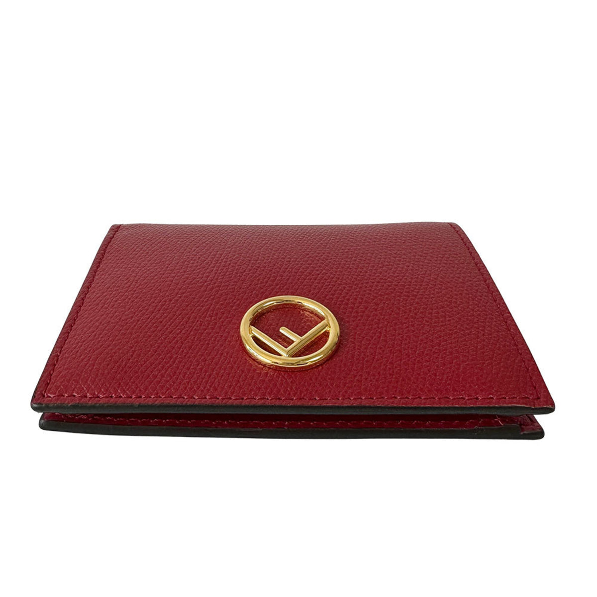 Fendi Red Color Leather Wallet (Bi-Fold) (Pre-Owned)