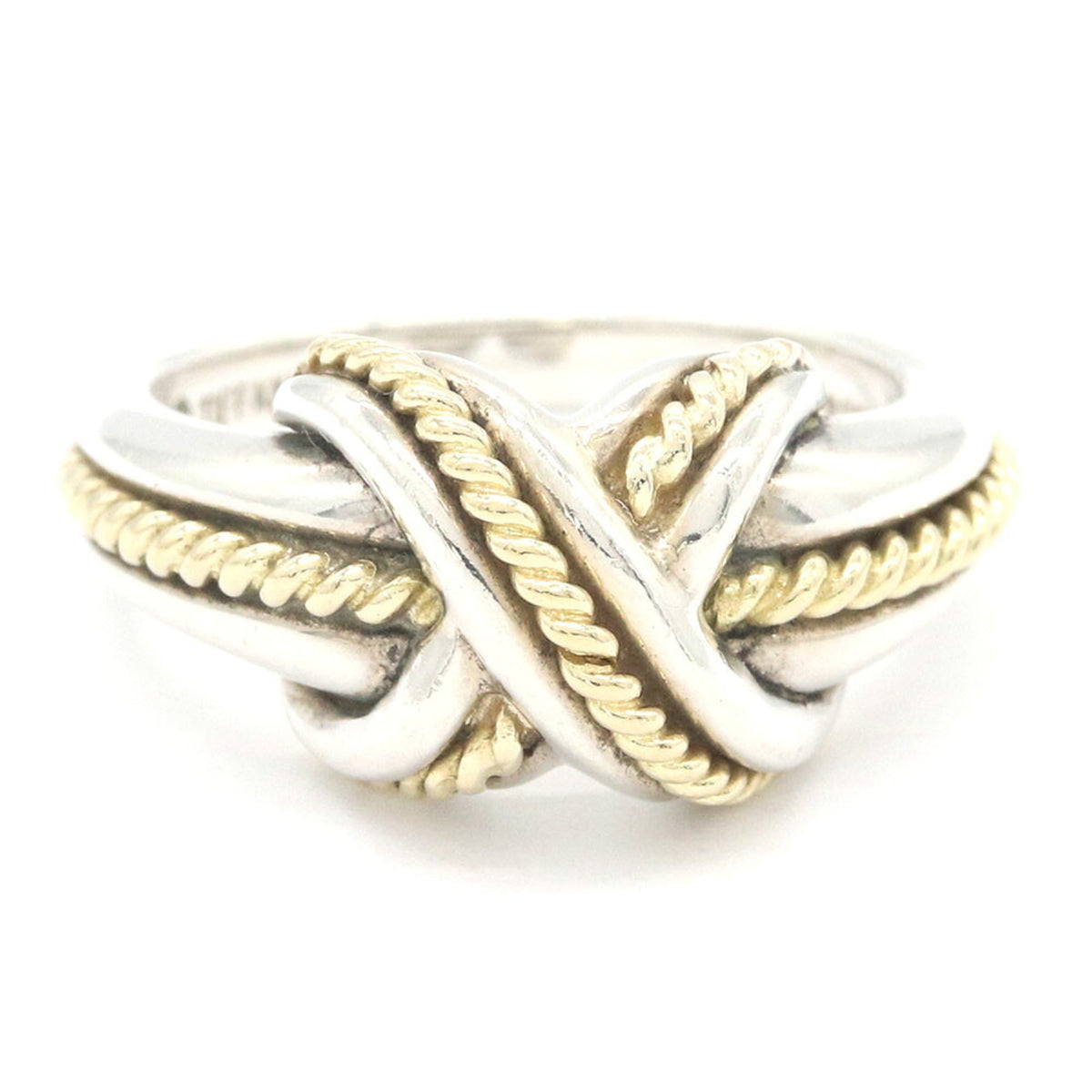 Tiffany Yellow Gold (18K) Sterling Silver 925 Band Ring (Pre-Owned)