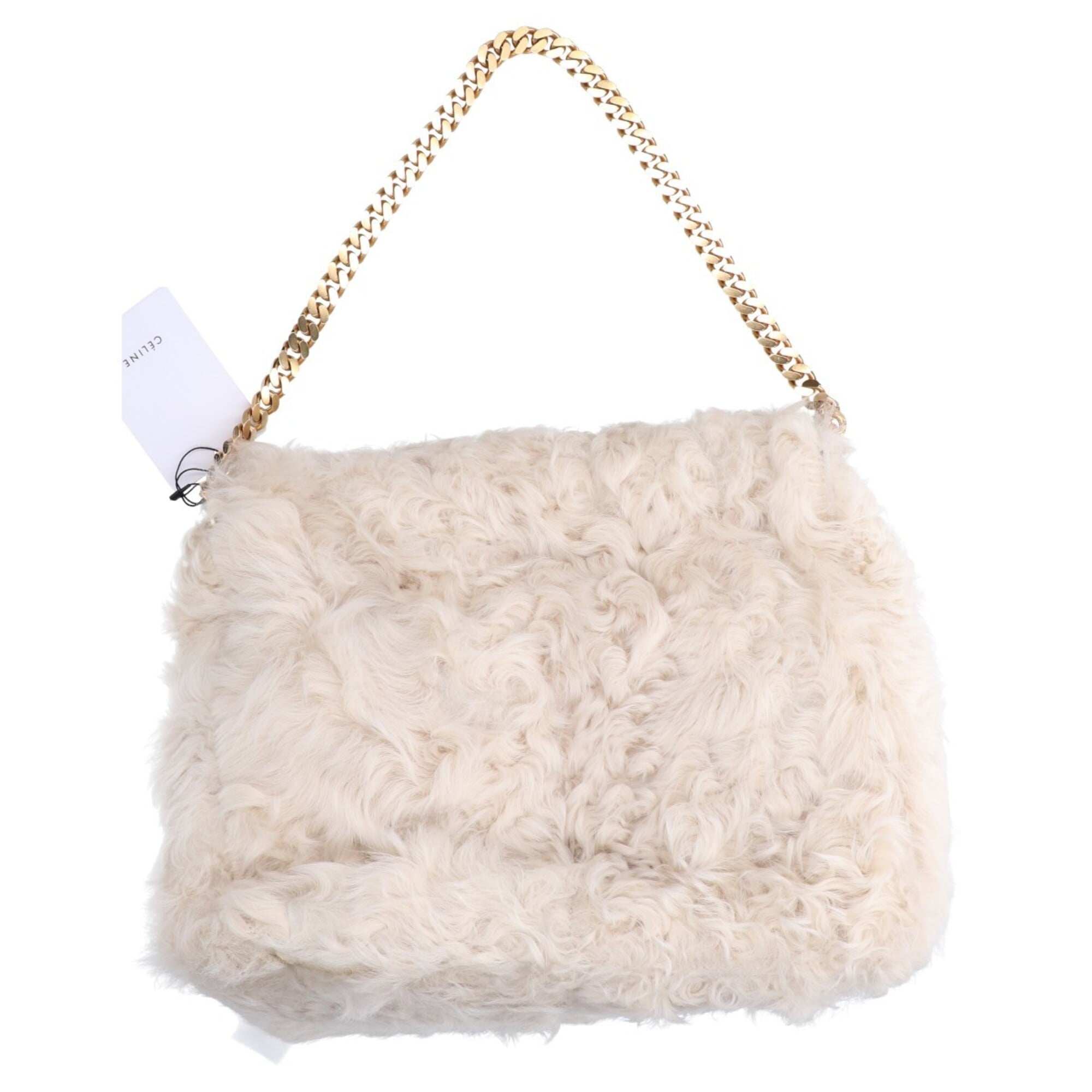 Celine Cream Leather Shoulder Bag (Pre-Owned)