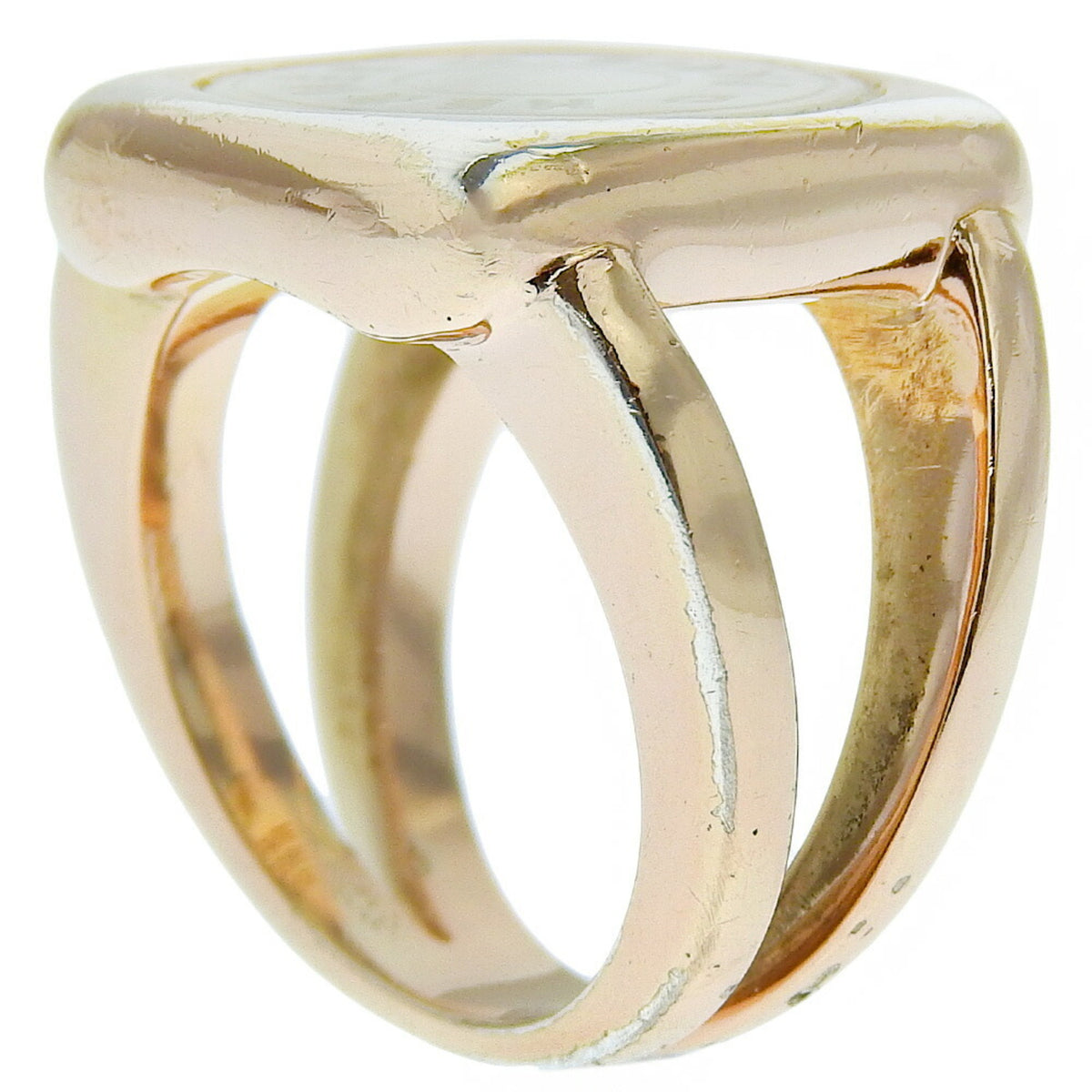 Hermes Gold Plating Shell Band Ring (Pre-Owned)