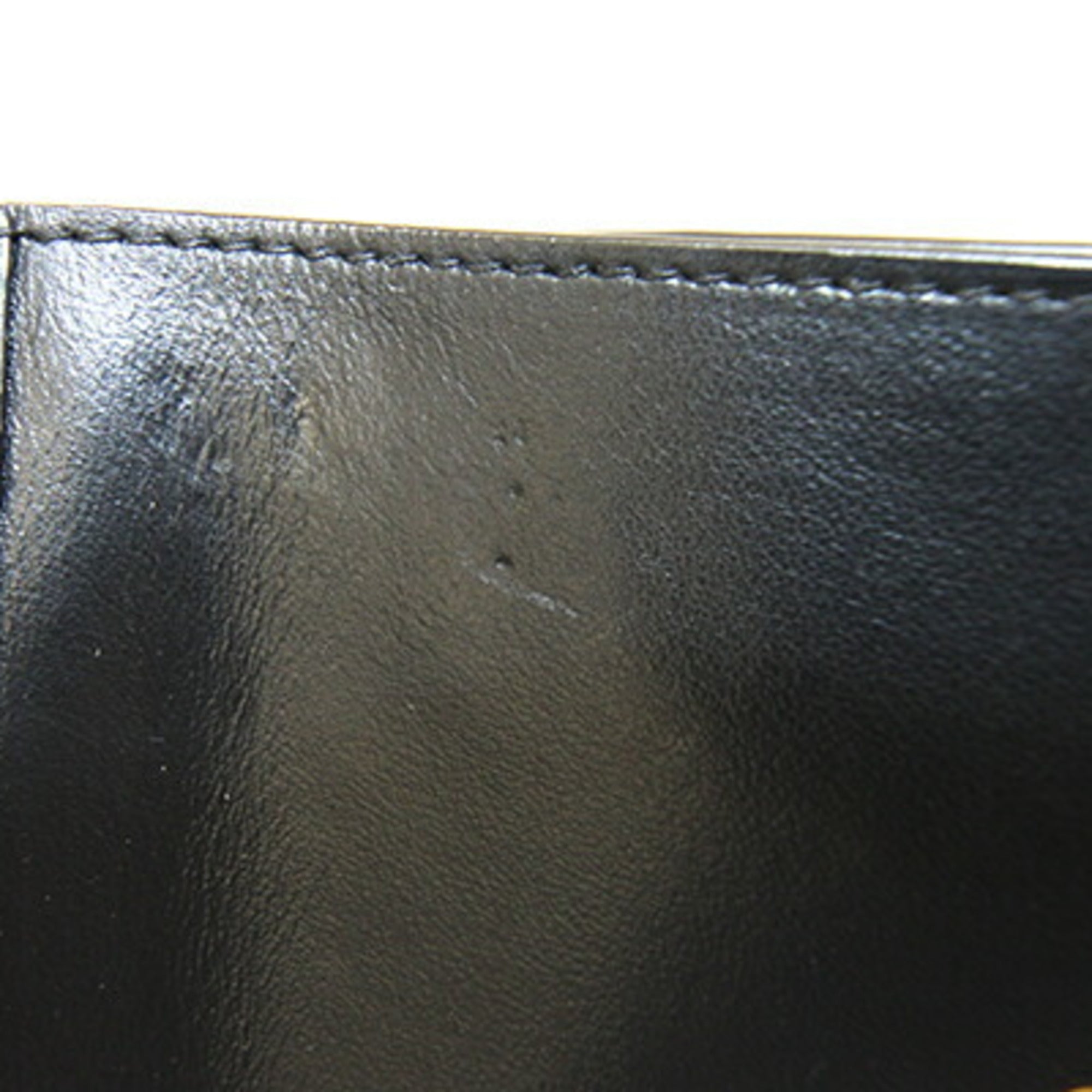 Bottega Veneta Intrecciato Black Leather Wallet (Tri-Fold) (Pre-Owned)
