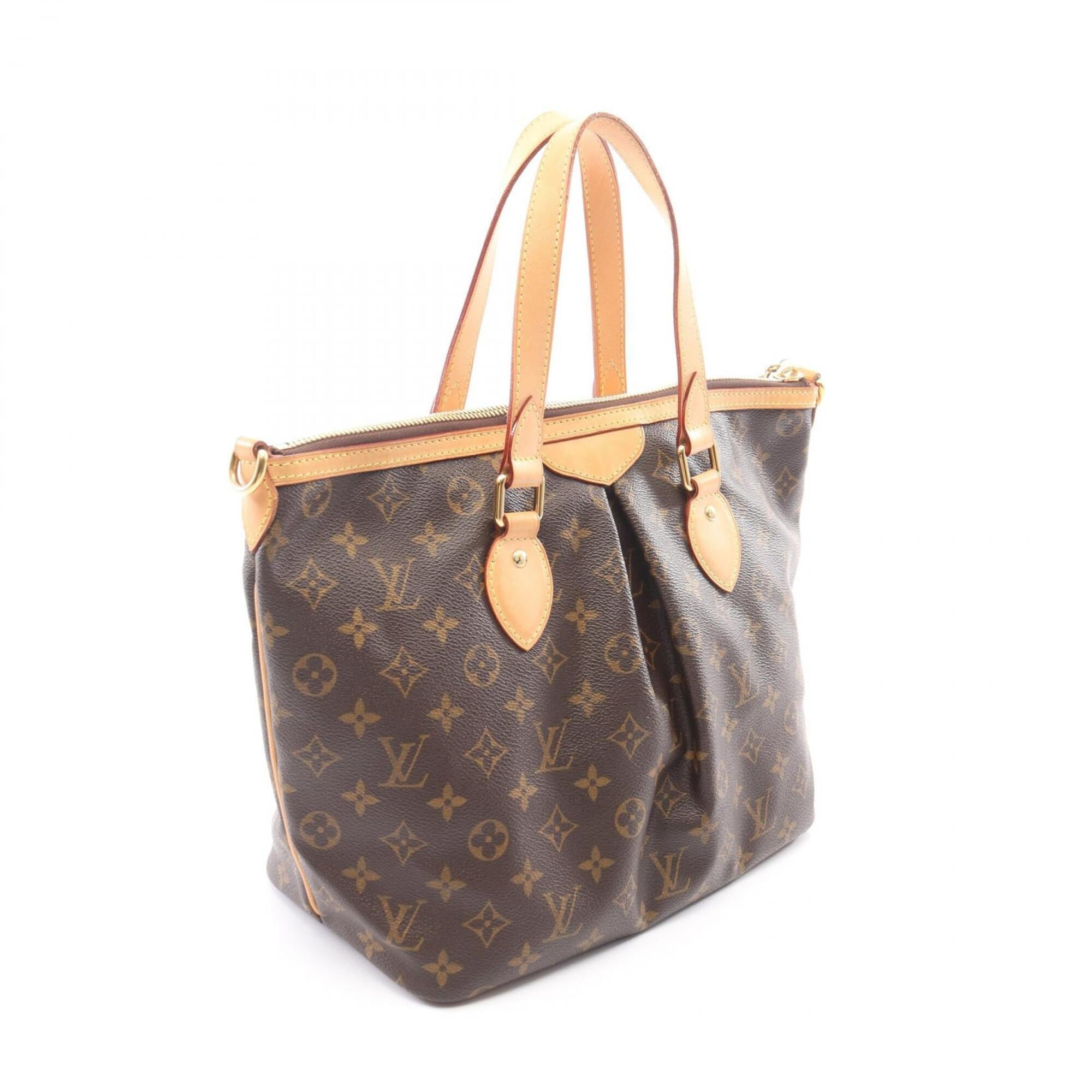 Louis Vuitton Brown Pvc Coated Canvas Leather Handbag (Pre-Owned)