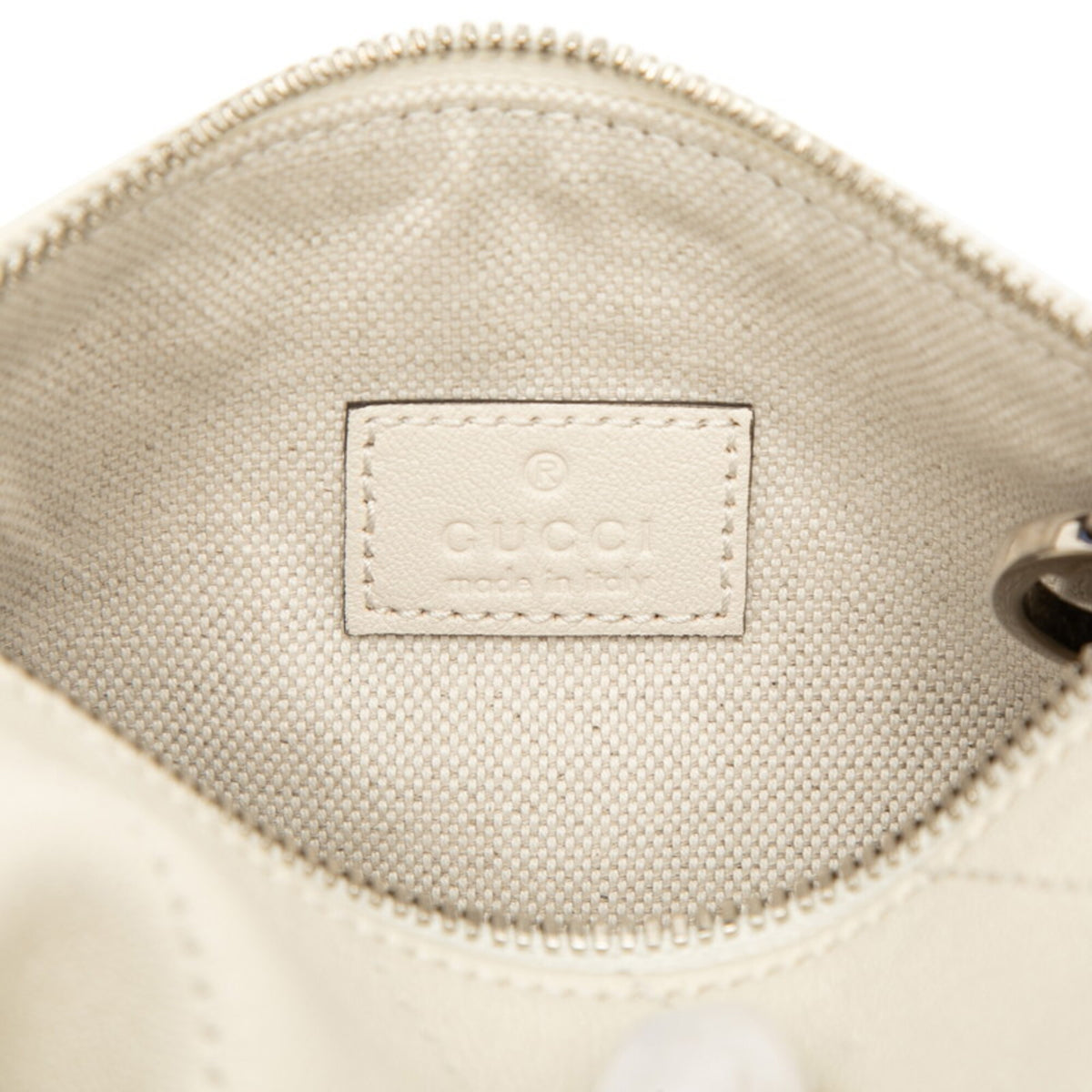 Gucci White Leather Handbag Shoulder Bag (Pre-Owned)