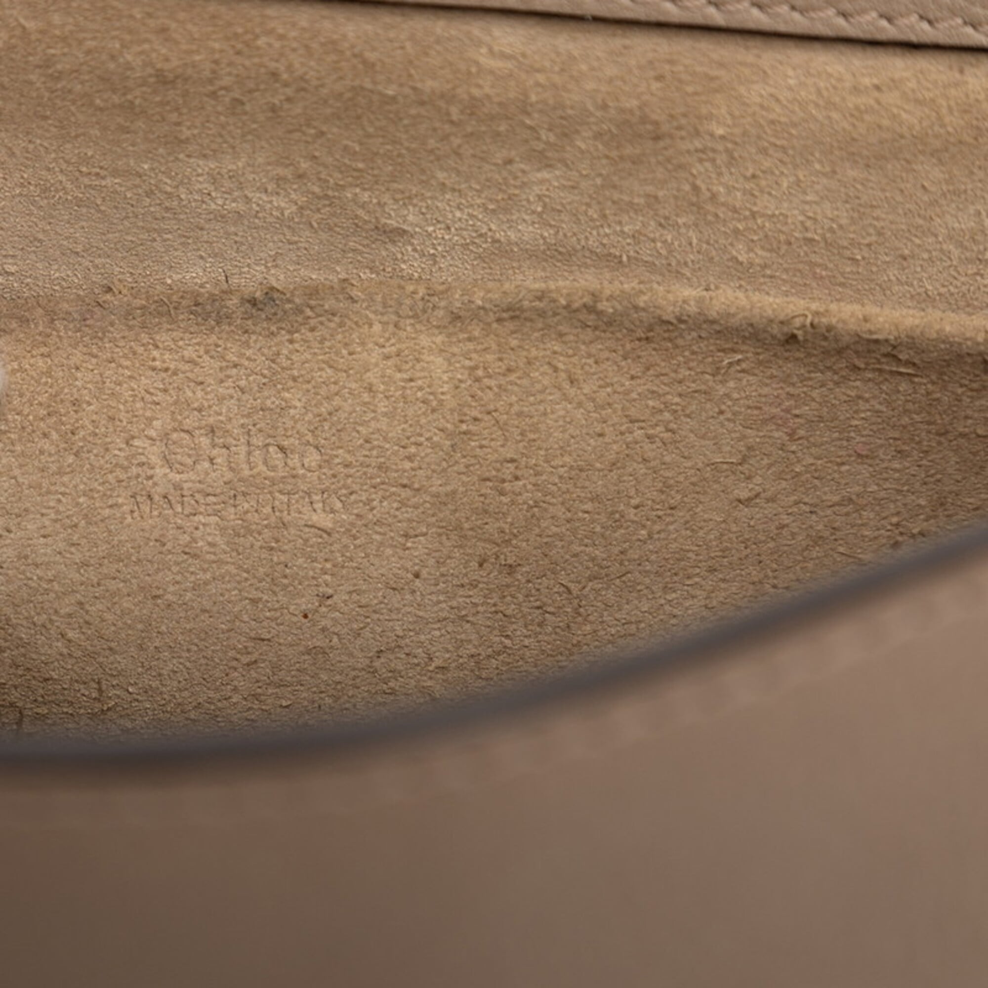 Chloé Beige Leather Suede Handbag Shoulder Bag (Pre-Owned)