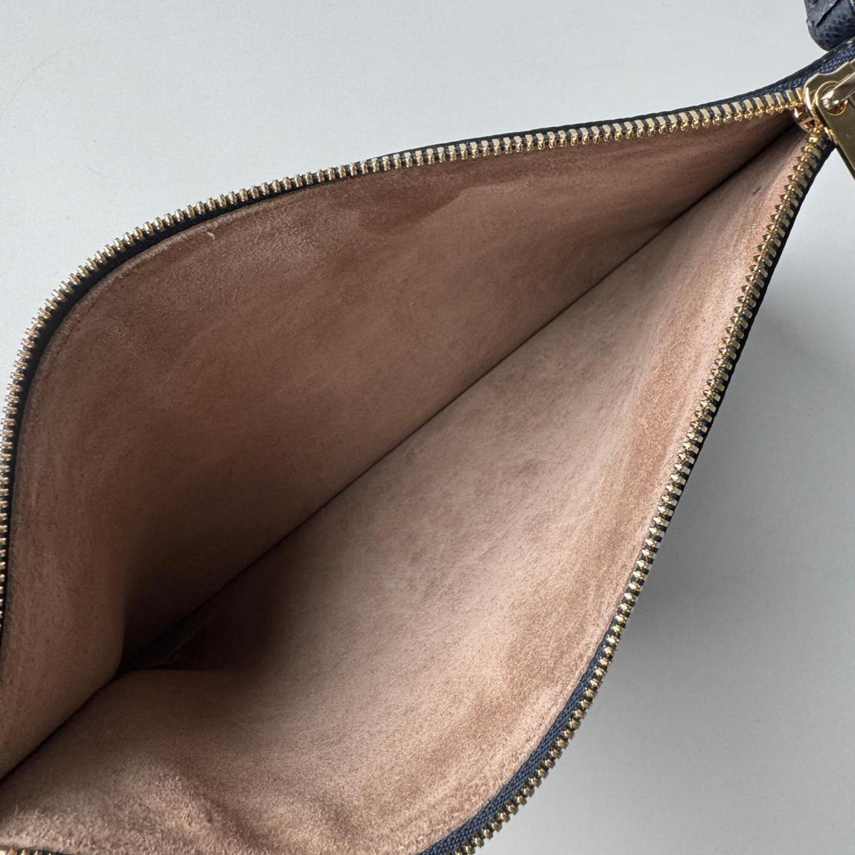 Valextra Navy Leather Pouch Tote Bag (Pre-Owned)