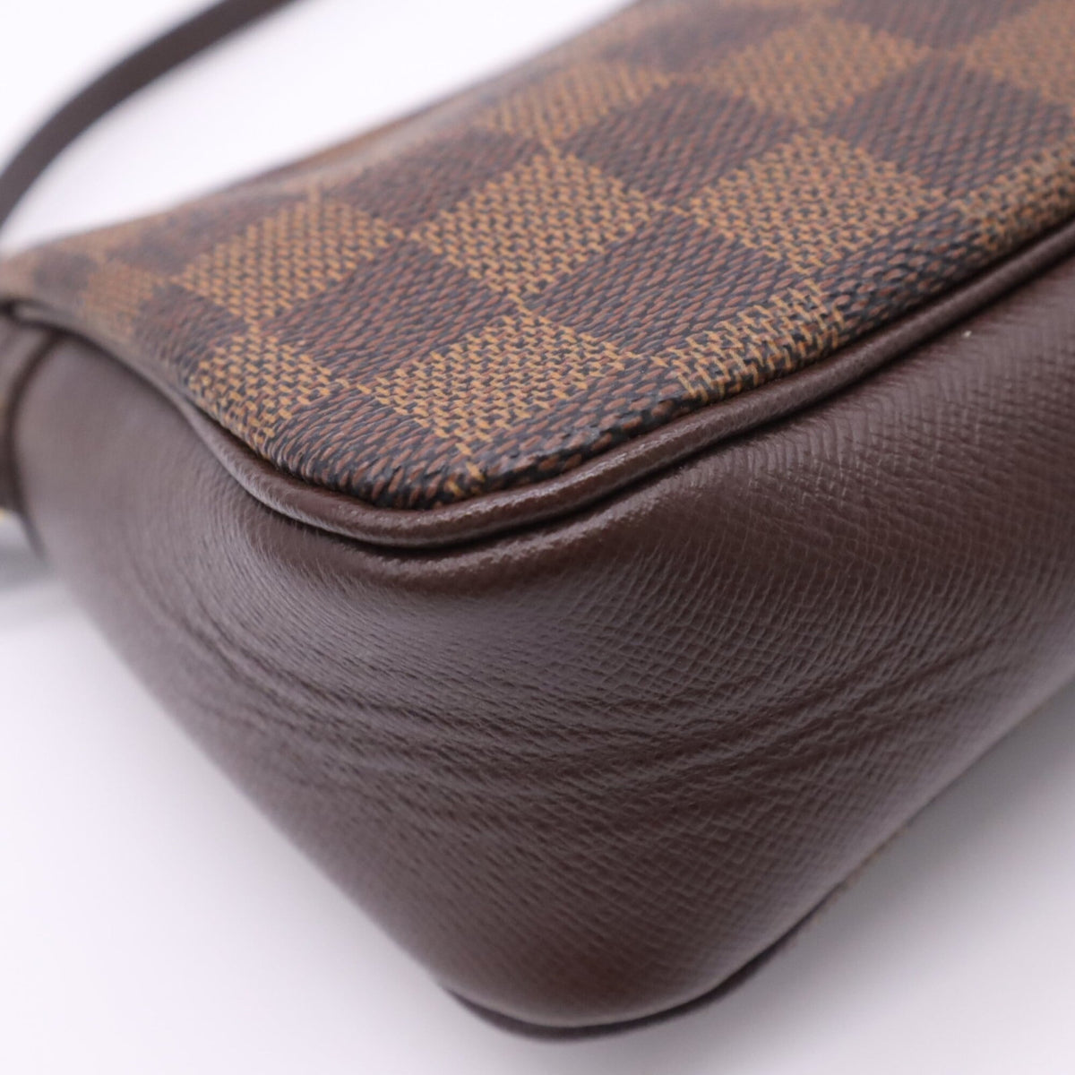 Louis Vuitton Beige Brown Coated Canvas Leather Handbag (Pre-Owned)