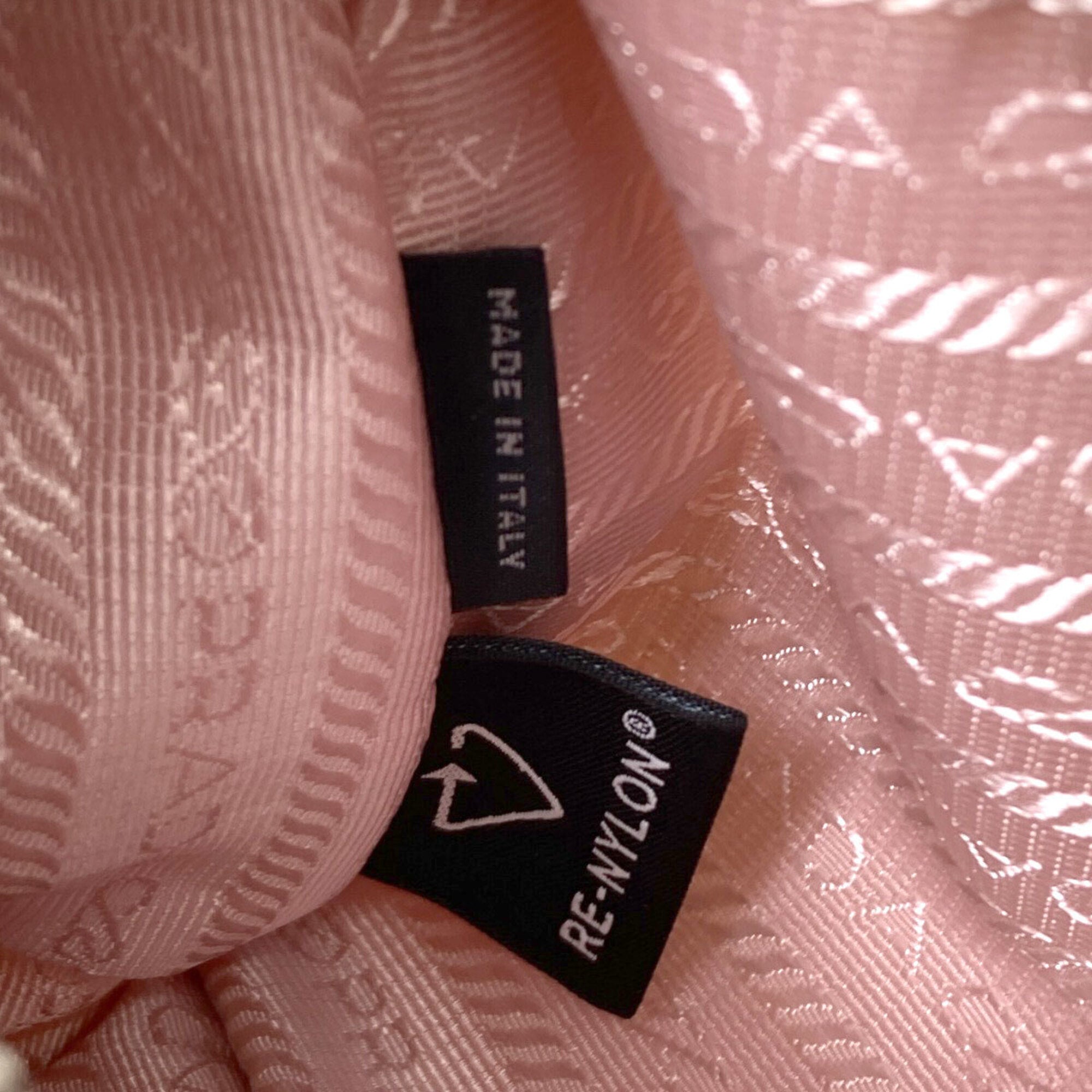 Prada Pink Nylon Pouch Shoulder Bag (Pre-Owned)