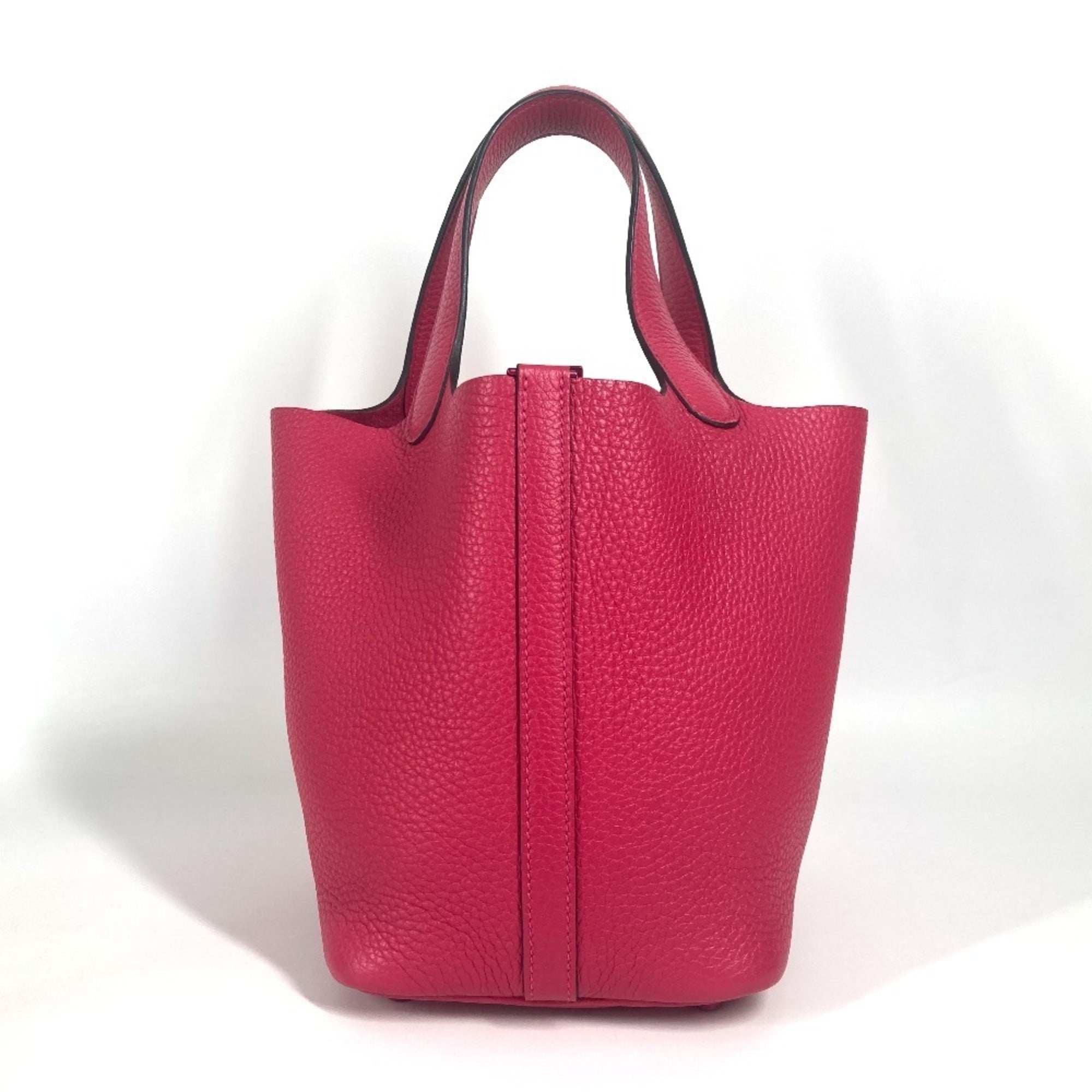 Hermes Pink Taurillon Clemence Leather Handbag (Pre-Owned)